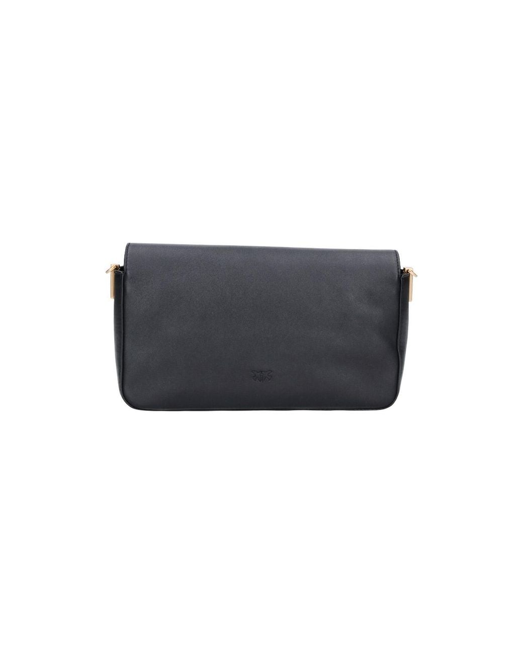 Pinko Gray Leather Shoulder Bag