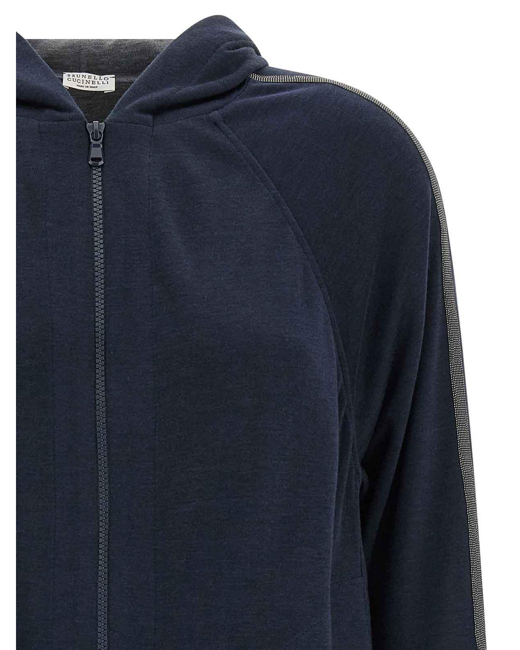 Brunello Cucinelli Blue Monile Hoodie