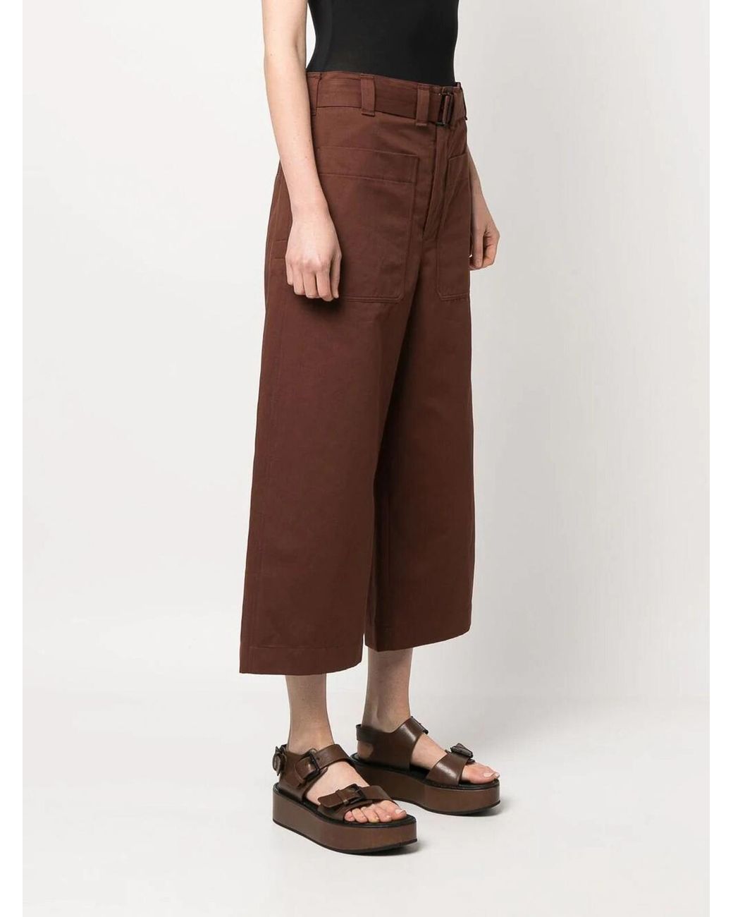 Lemaire Brown Frontal Pockets Button Closure 77