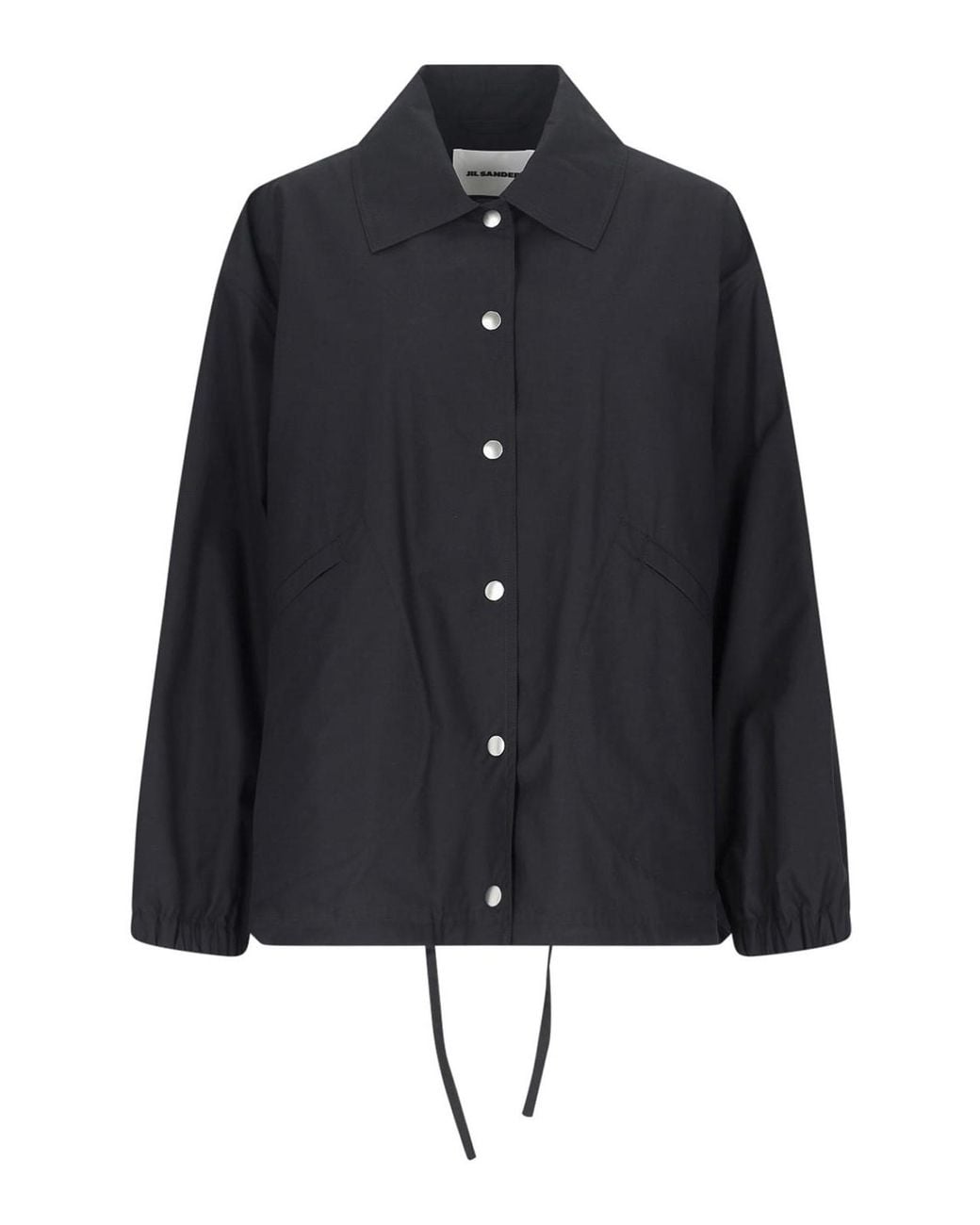 Jil Sander Black Logo Single-Breasted Jacket