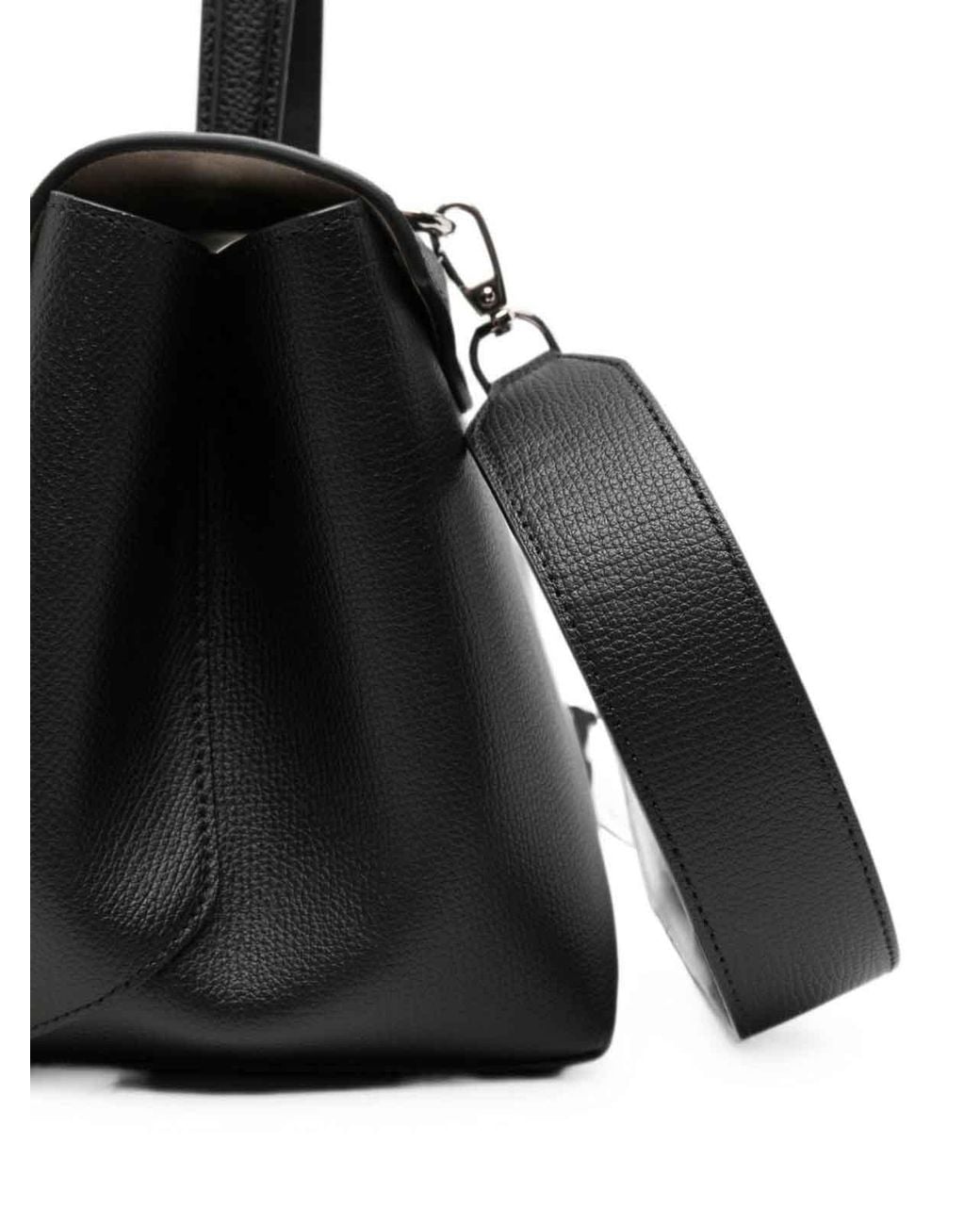 Emporio Armani Black Medium Leather Handbag