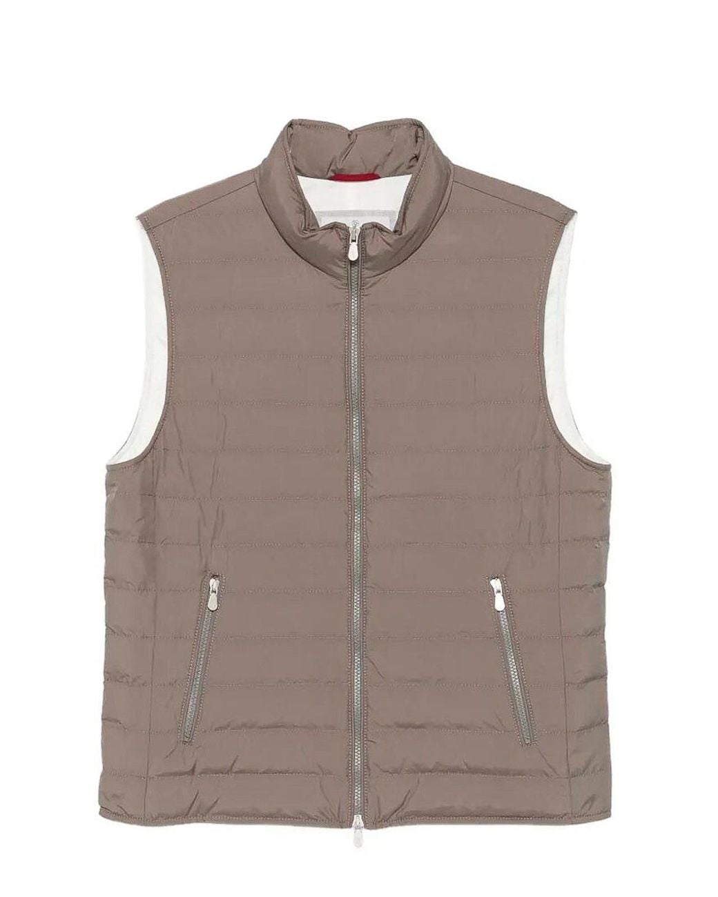 Brunello Cucinelli Brown Padded Vest for men