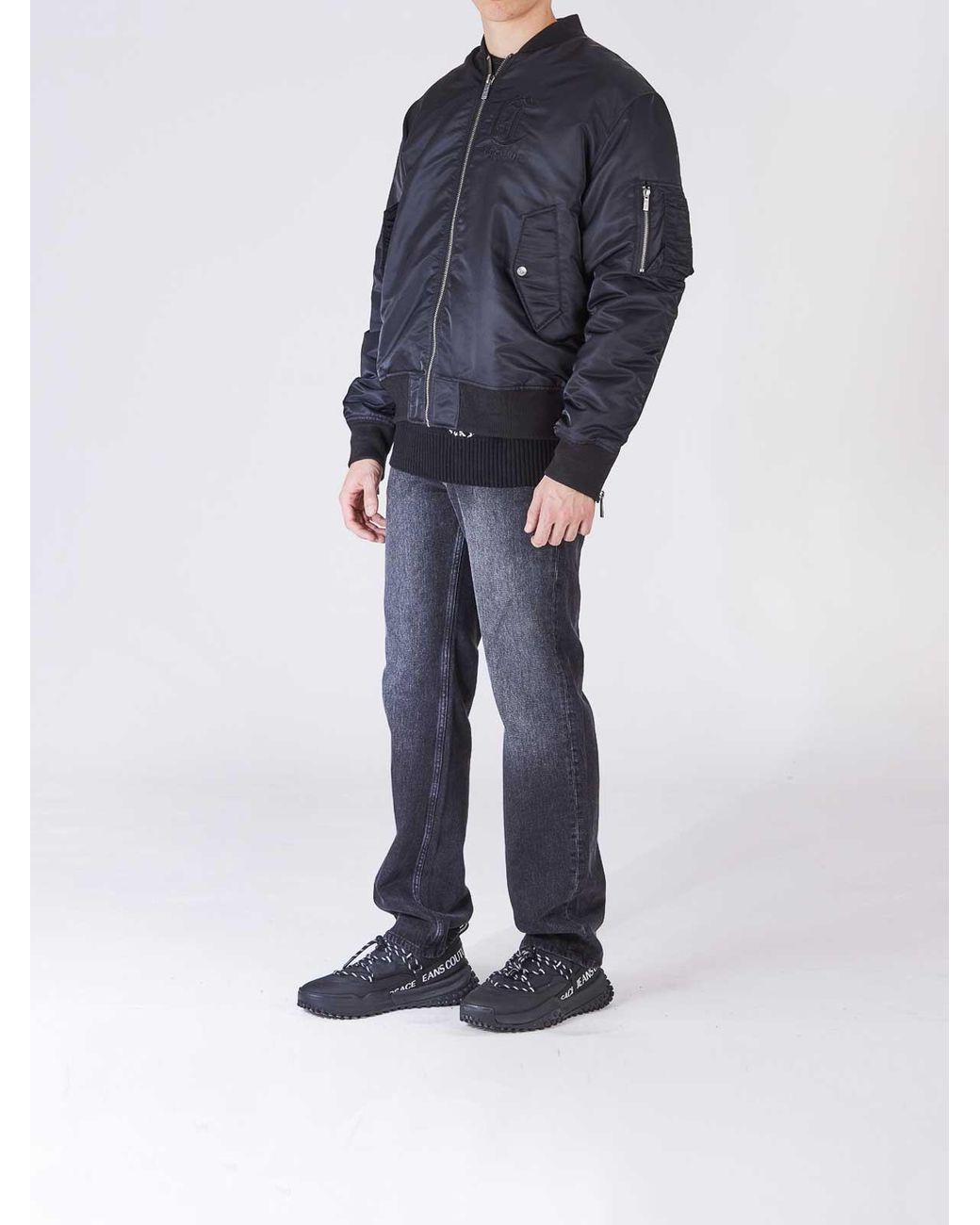 Just Cavalli Blue Bomber Monogramma for men