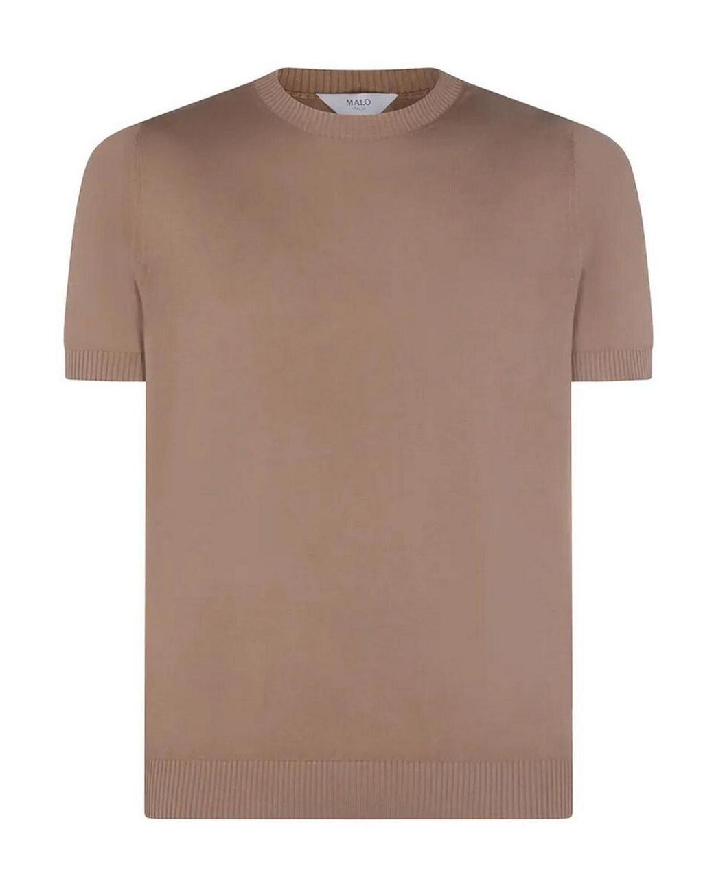 Malo Brown Cotton Round Neck for men