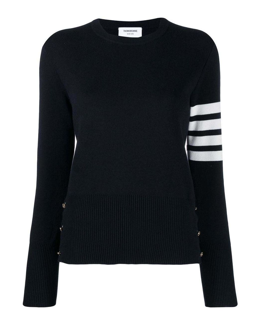 Thom Browne Black 4Bar Cotton Sweater