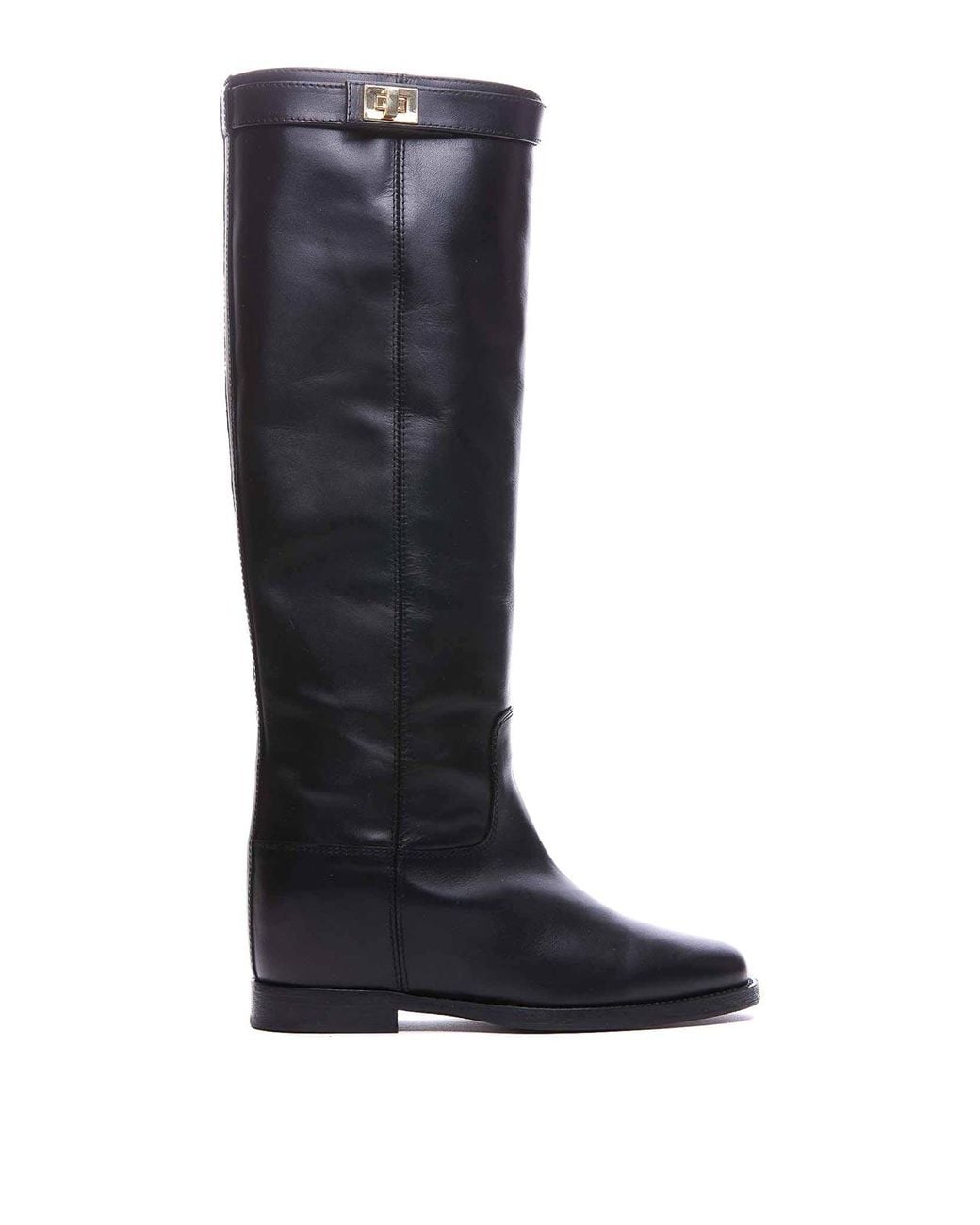 Via Roma 15 Blue Leather Boots