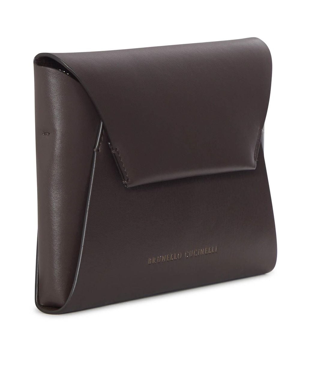 Brunello Cucinelli Gray Calfskin Clutch