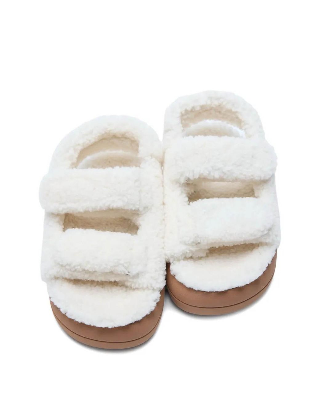 Moon Boot White Shearling Ice Sandal