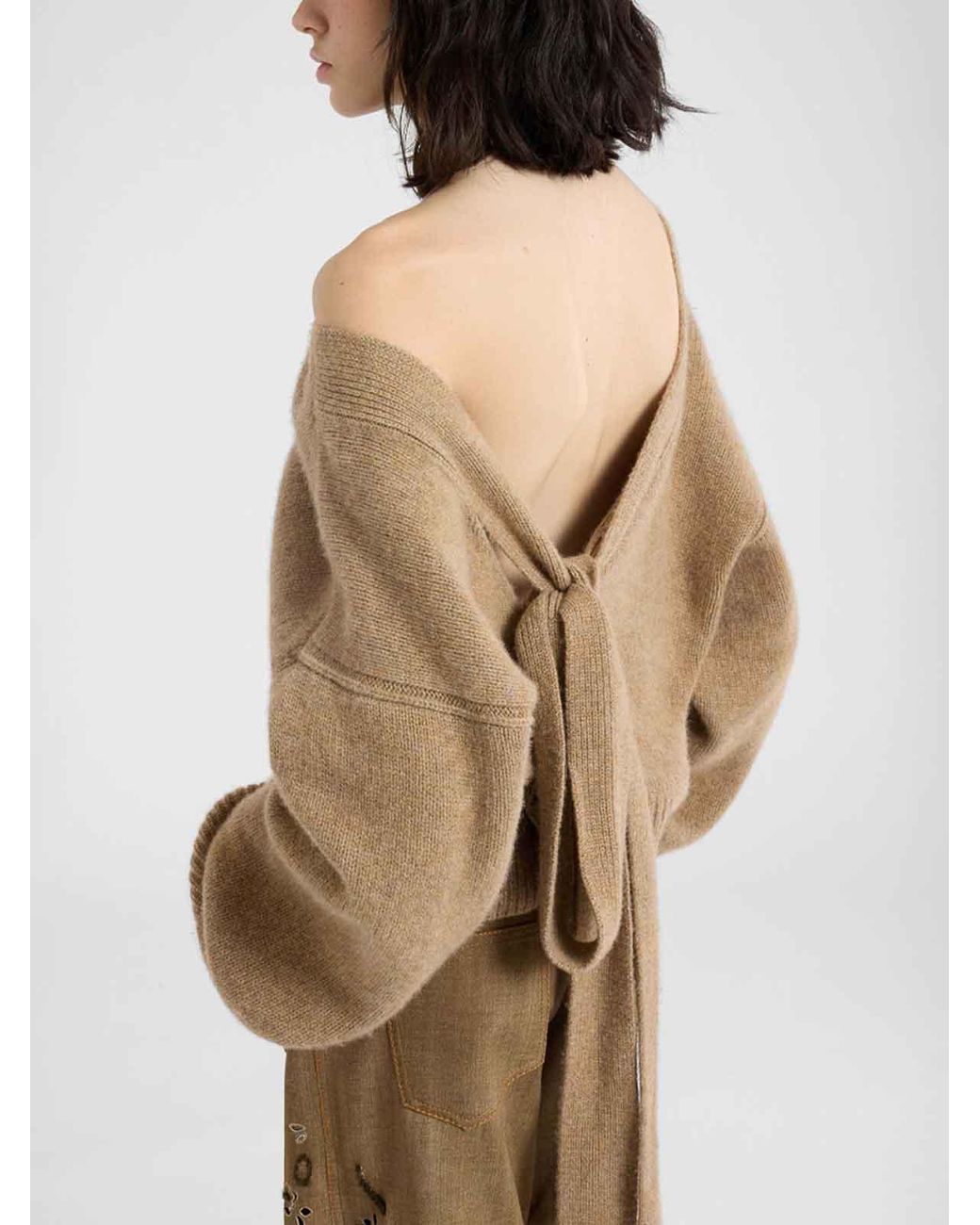 Ermanno Scervino Natural Round Neck Sweater