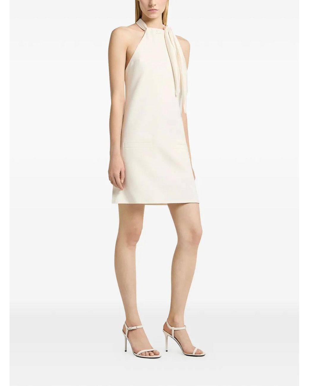 Courreges White Halter Neck Dress