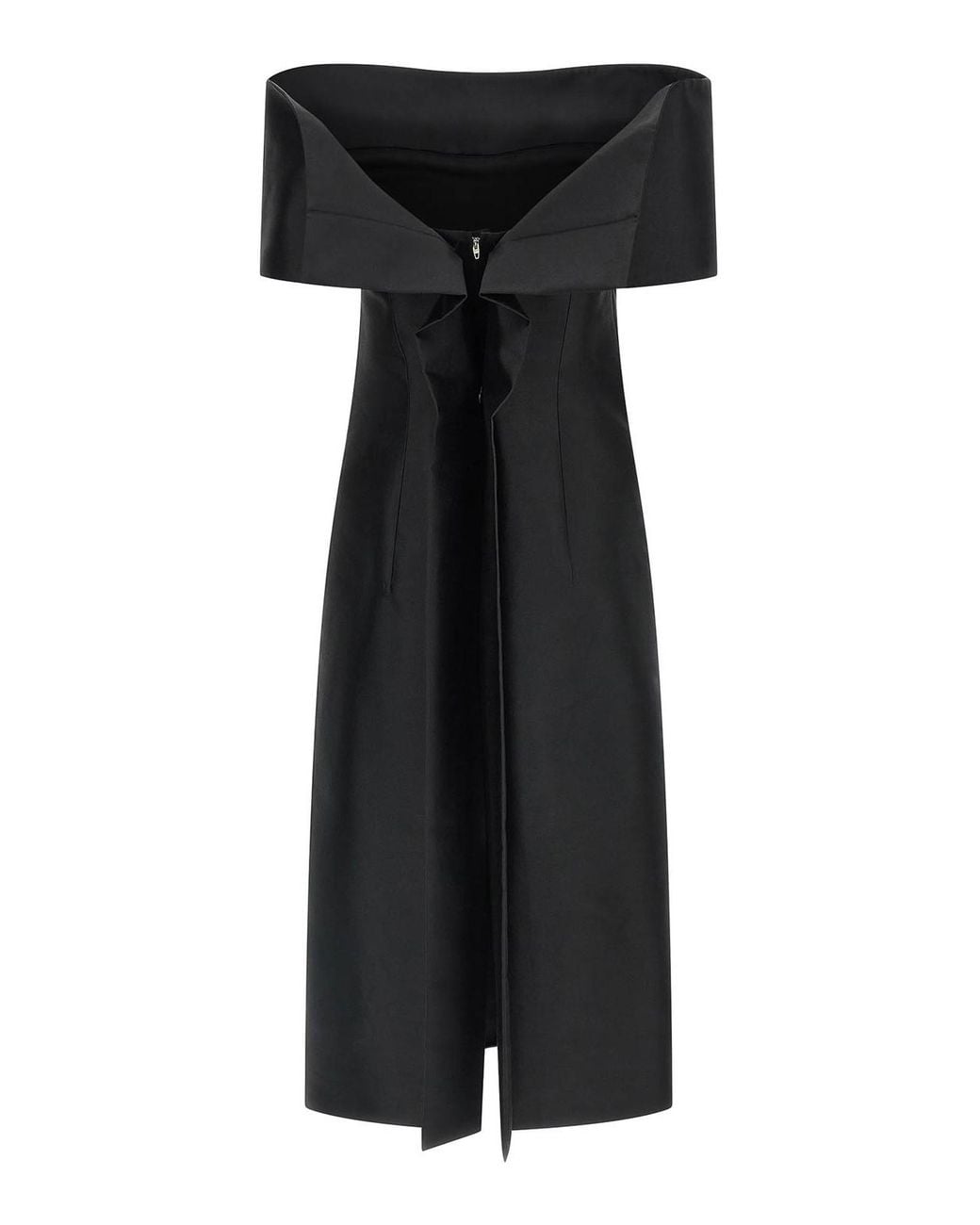 Jil Sander Black Off-The-Shoulder Dress