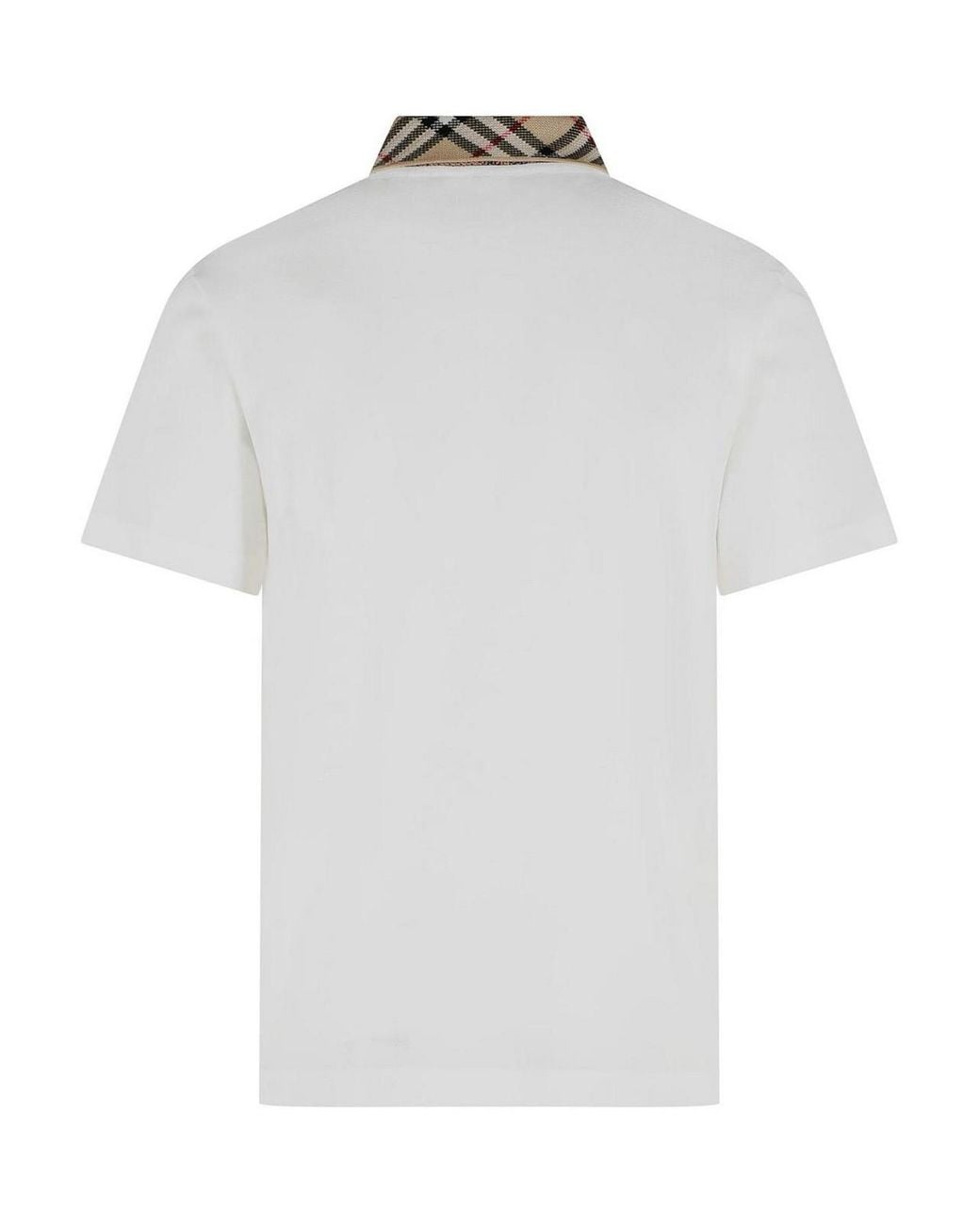 Burberry White Evan Cotton Polo Shirt for men