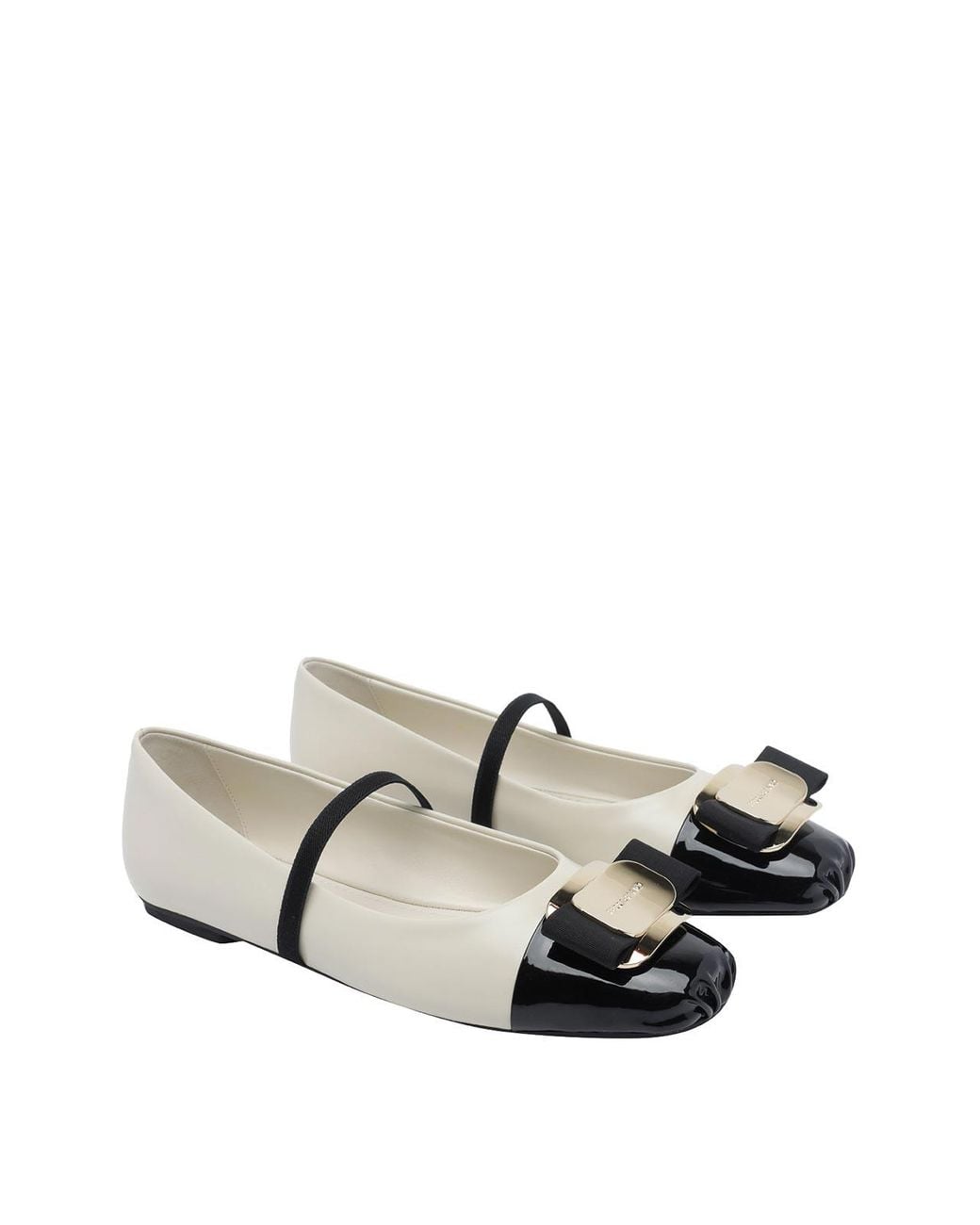 Ferragamo White Zina Ballets