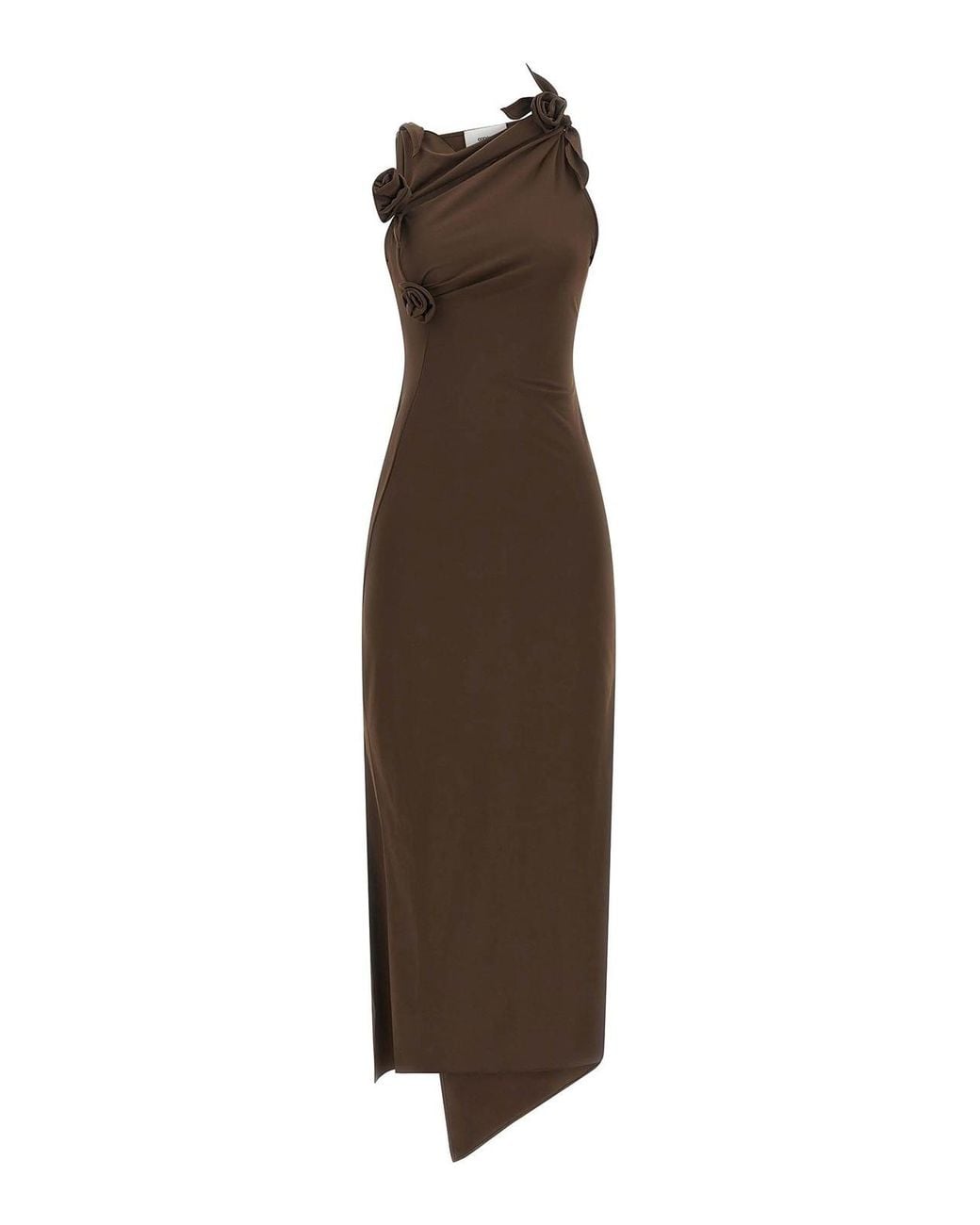 Coperni Brown Flower Dress