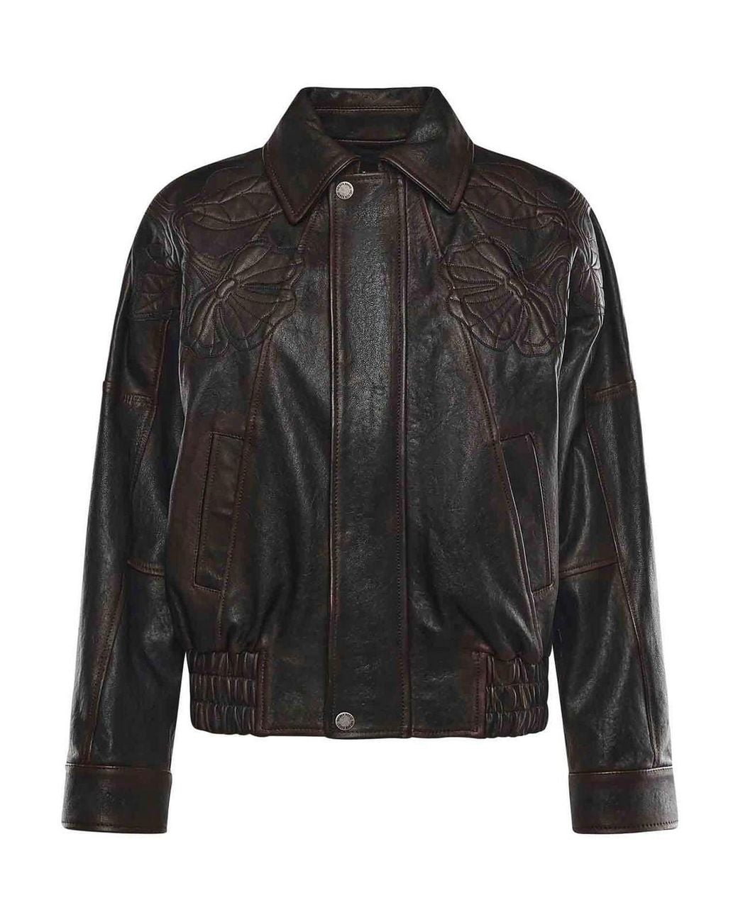 Golden Goose Deluxe Brand Black Nappa Leather Bomber Jacket