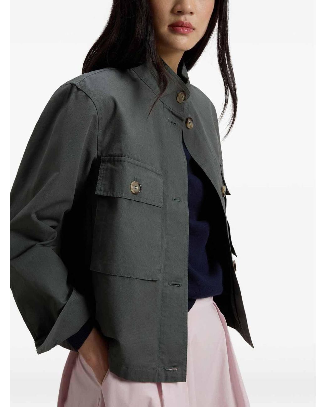 Woolrich Gray Canvas Field Overshirt