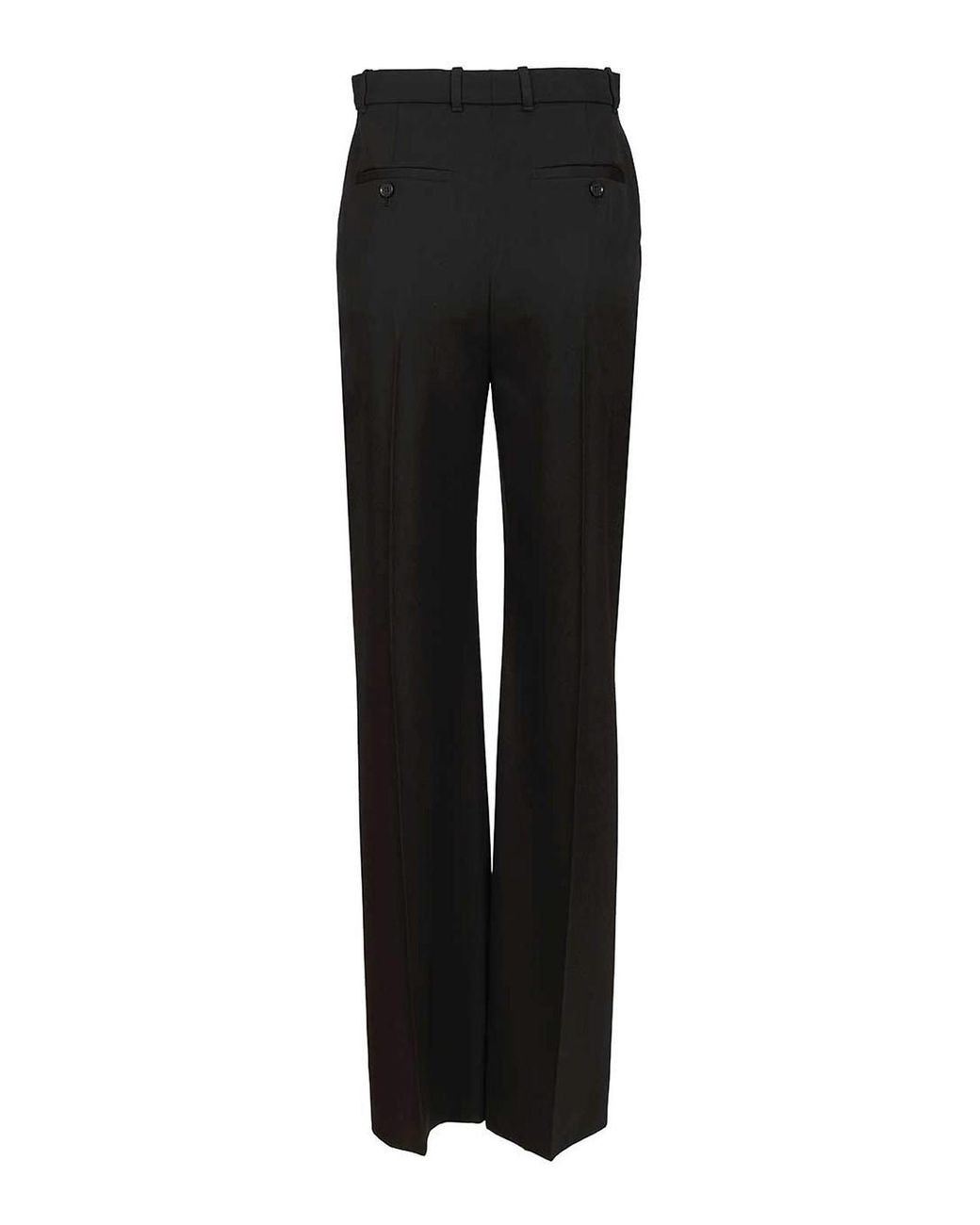 McQueen Black Tailored Straight-Leg Trousers