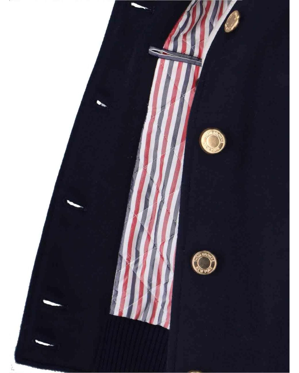 Thom Browne Blue 4-Bar Bomber Jacket