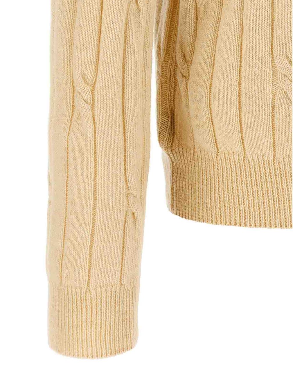 Zanone Natural Braided Wool Polo Shirt for men