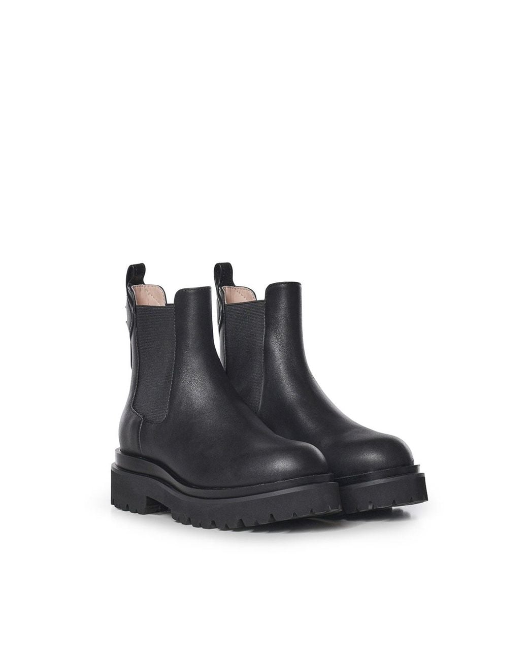 Coccinelle Black Mavery Leather Ankle Boots