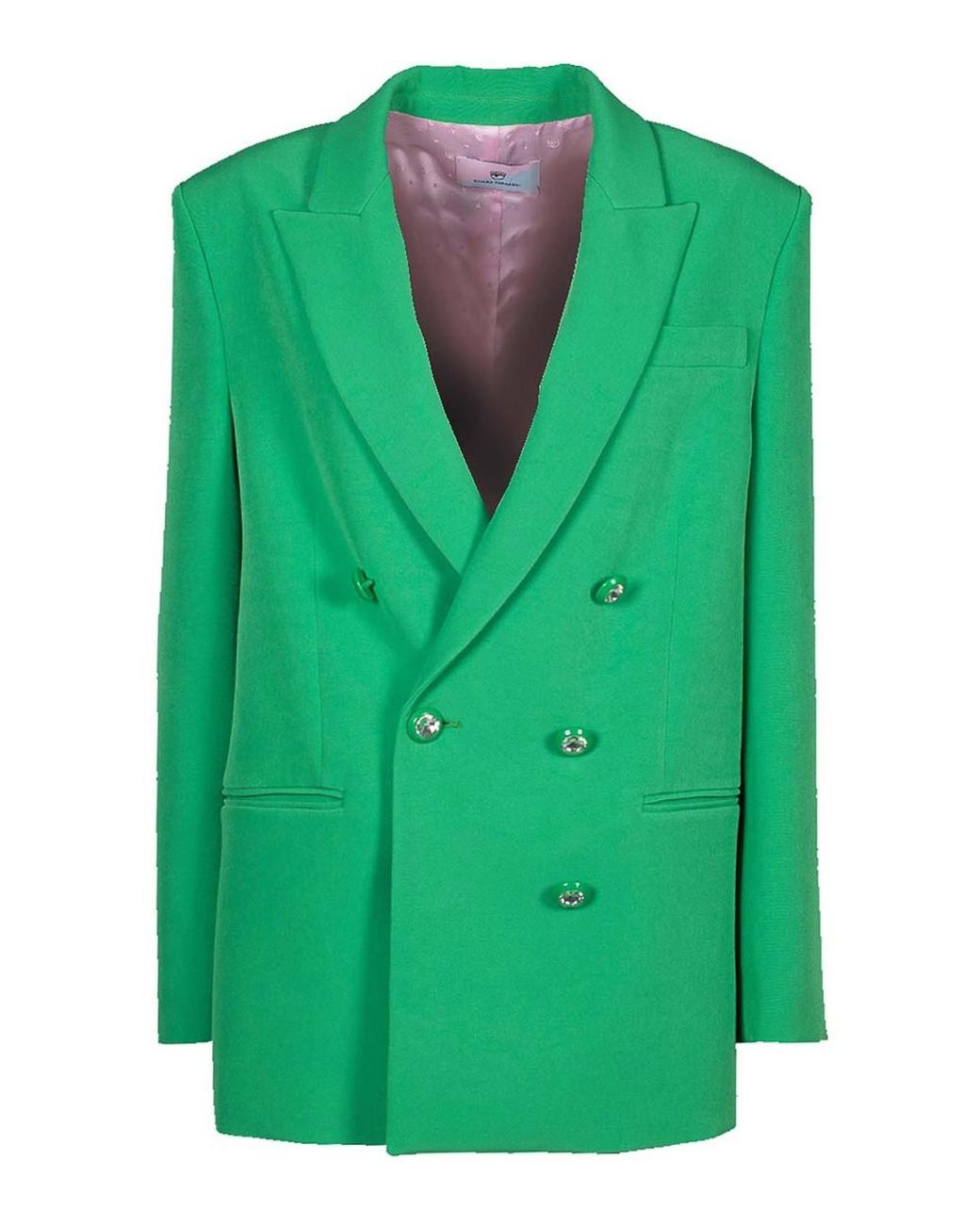 Chiara Ferragni Green Cady Double Breasted Jacket