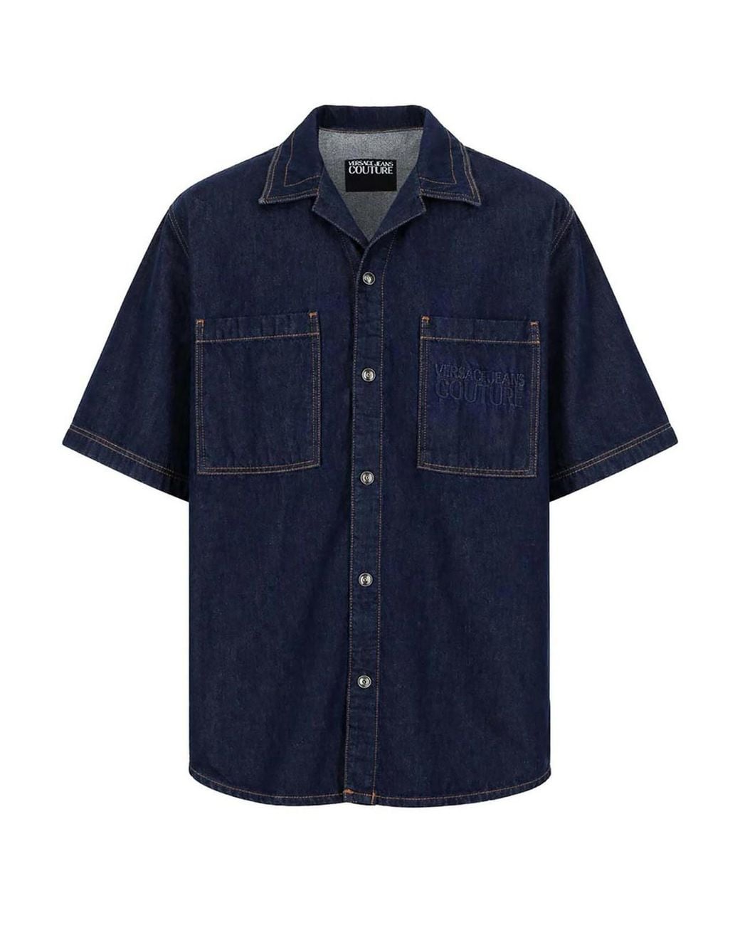 Versace Jeans Couture Blue Shirt With Logo for men