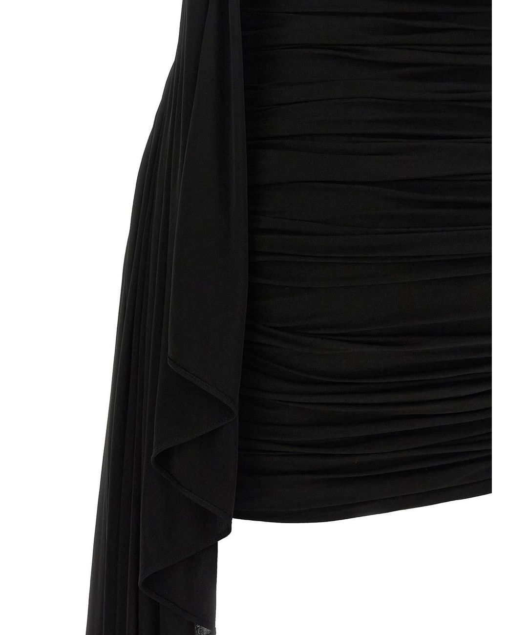 Alexander Wang Black Asymmetrical Draped Dress