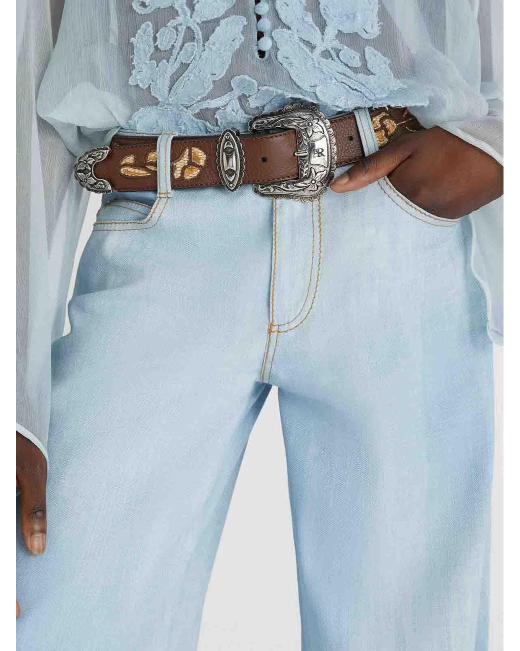 Ermanno Scervino Brown Split Leather Belt