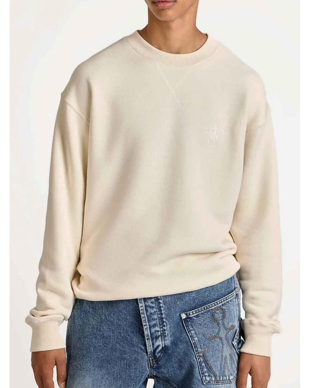 J.W. Anderson White Sweatshirt With Logo for men