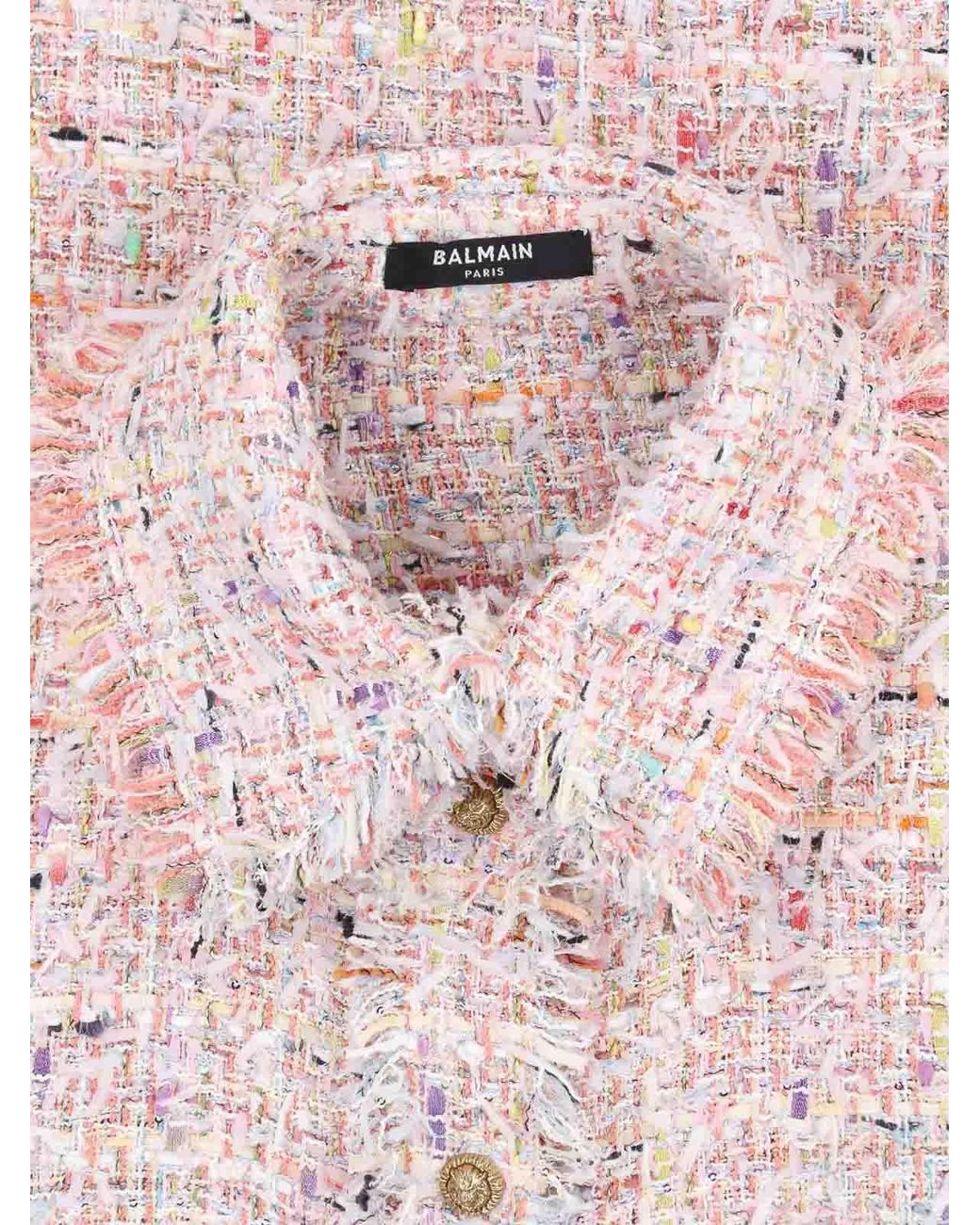 Balmain Pink Tweed Shirt