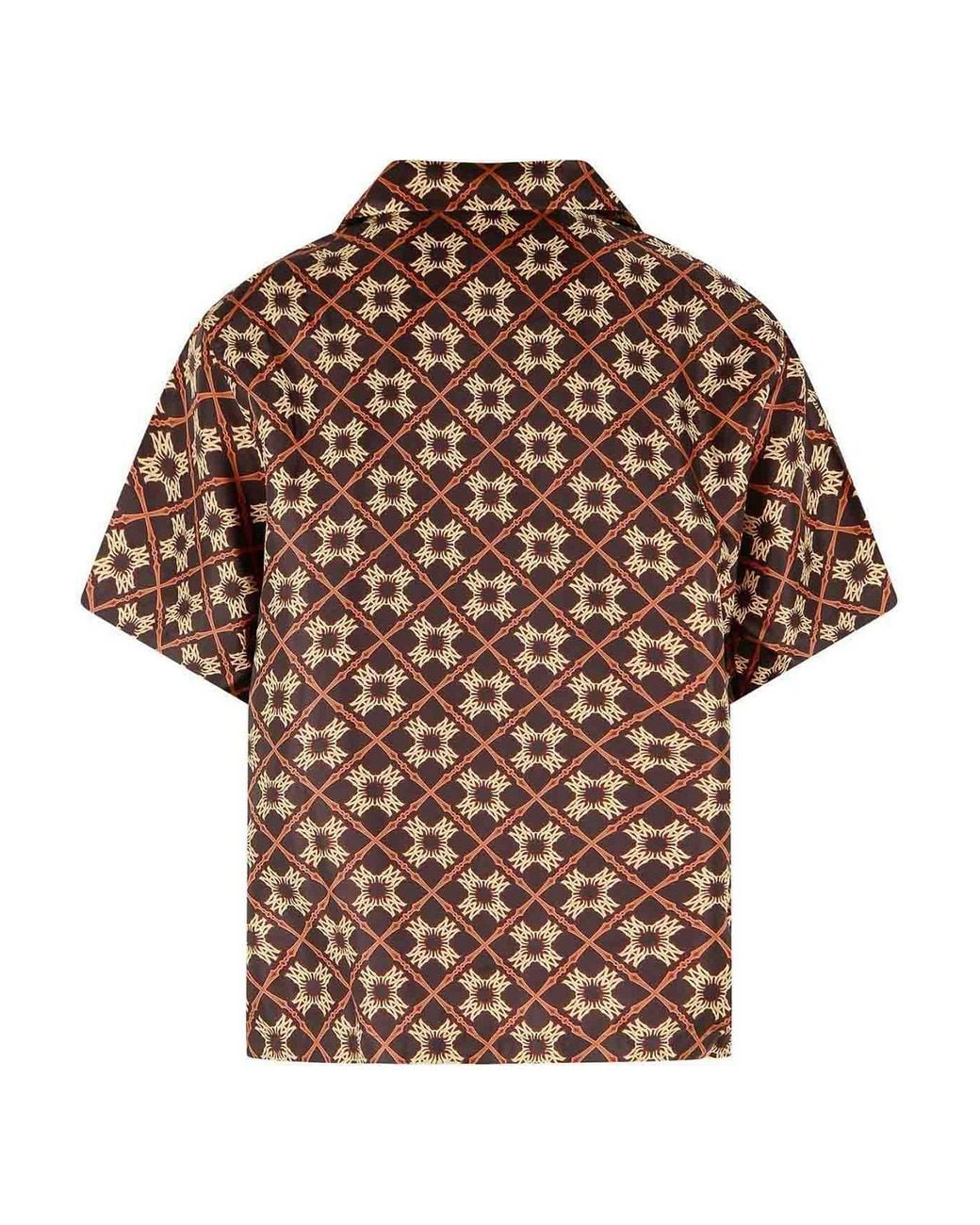 Amiri Brown Silk Shirt for men