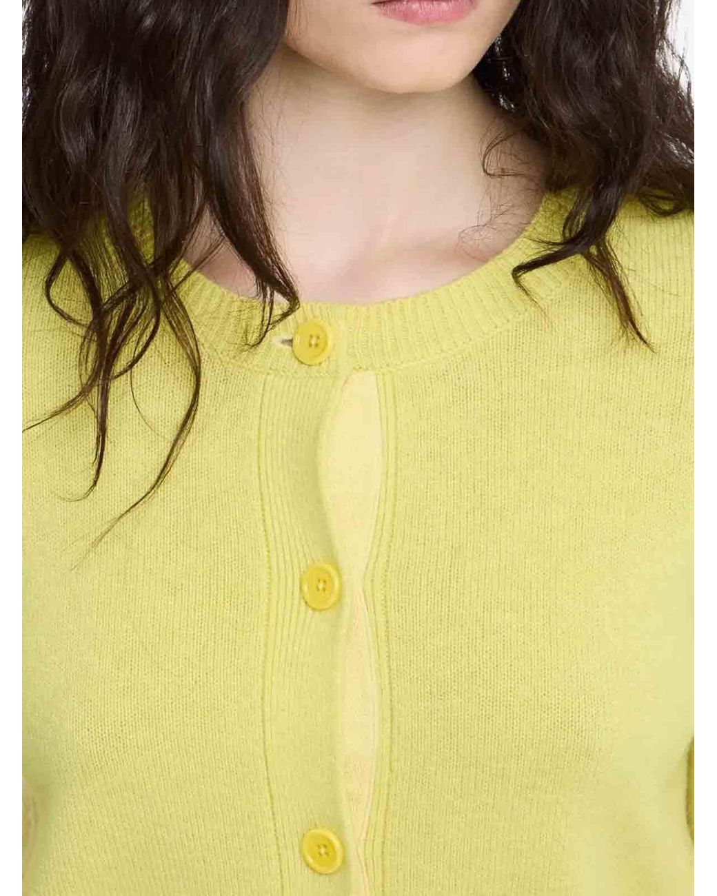 J.W. Anderson Yellow Cardigan With Logo