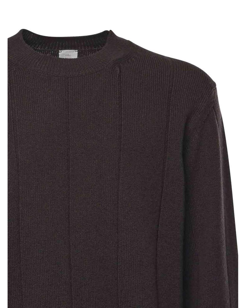 Eleventy Black Wool Sweater for men