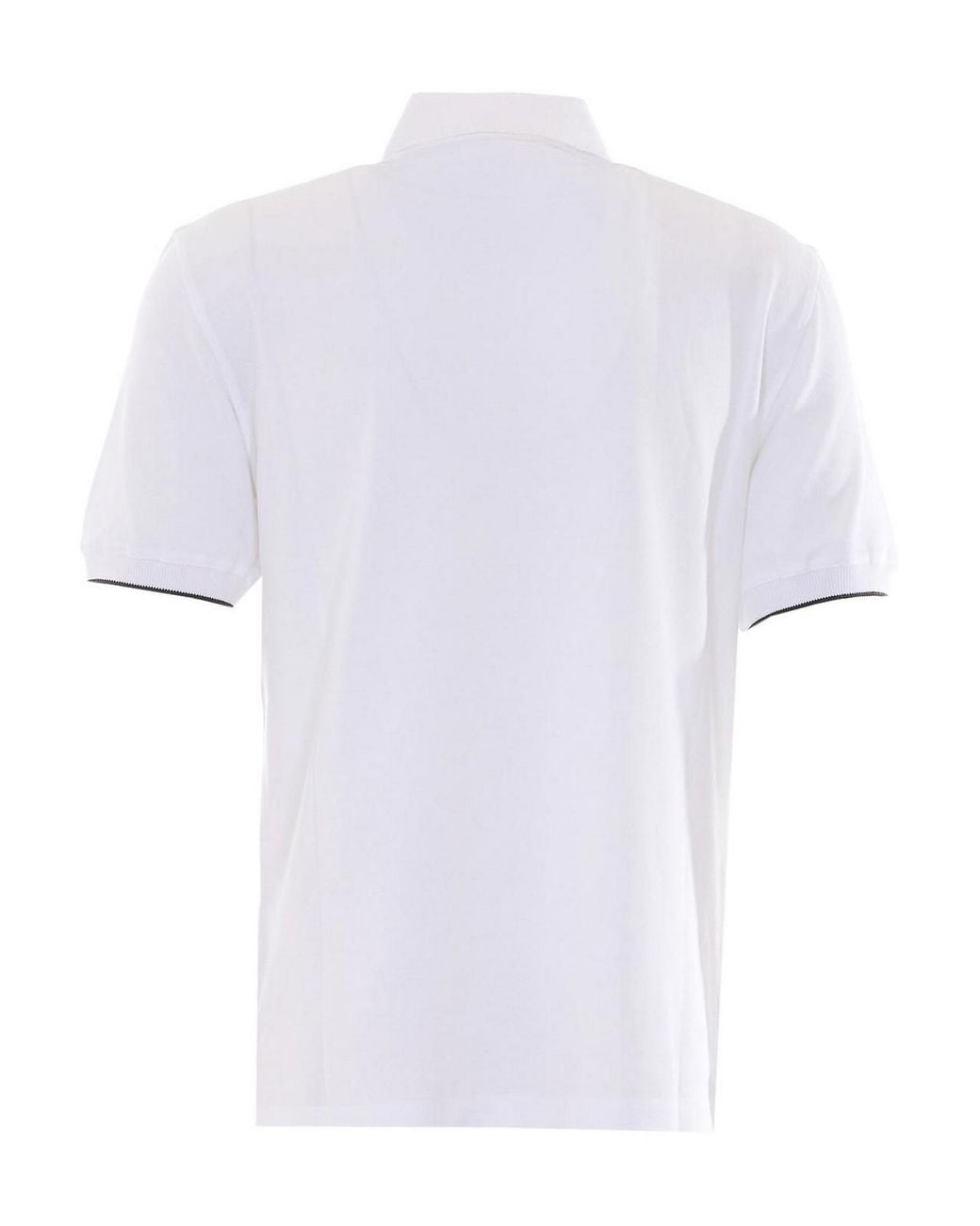 Brunello Cucinelli White Logo Polo for men