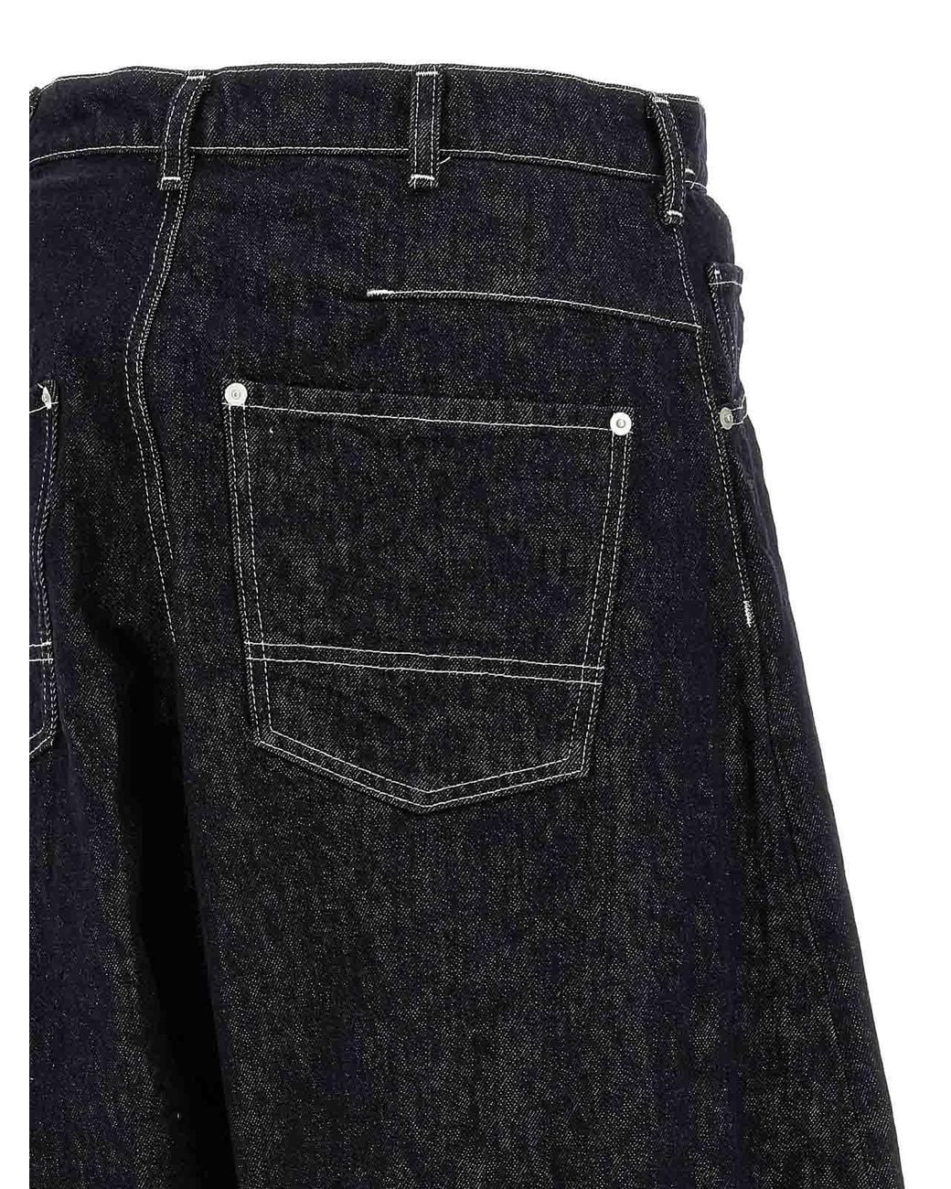 Comme Des Garcons Hommes Plus Blue Contrast Stitching Jeans for men