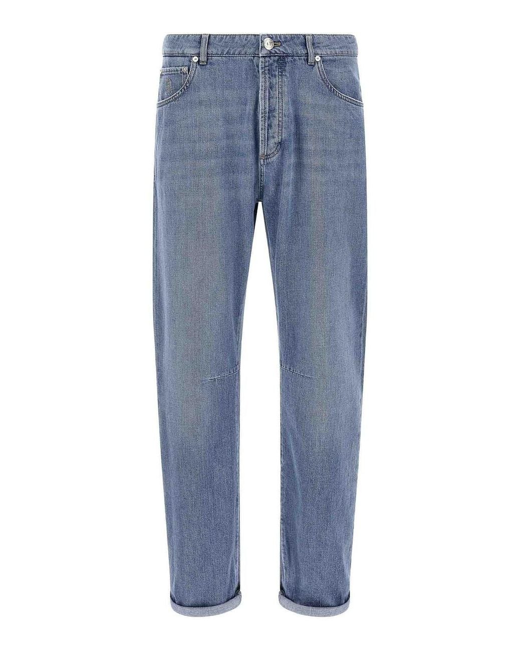 Brunello Cucinelli Blue Denim Jeans for men