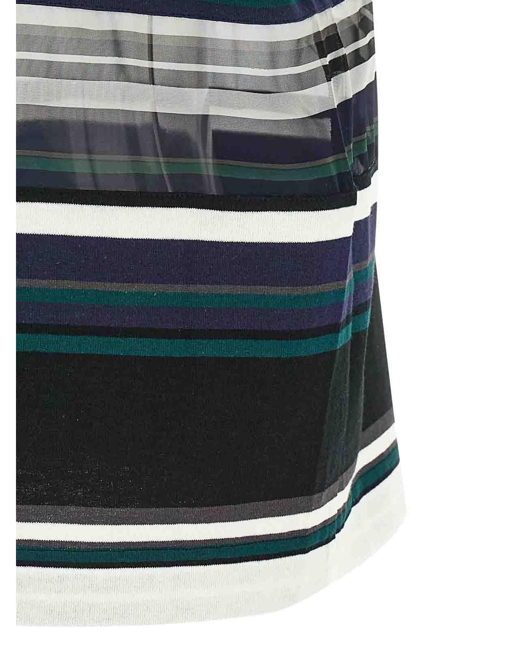 Sacai Black Organza Insert T-Shirt