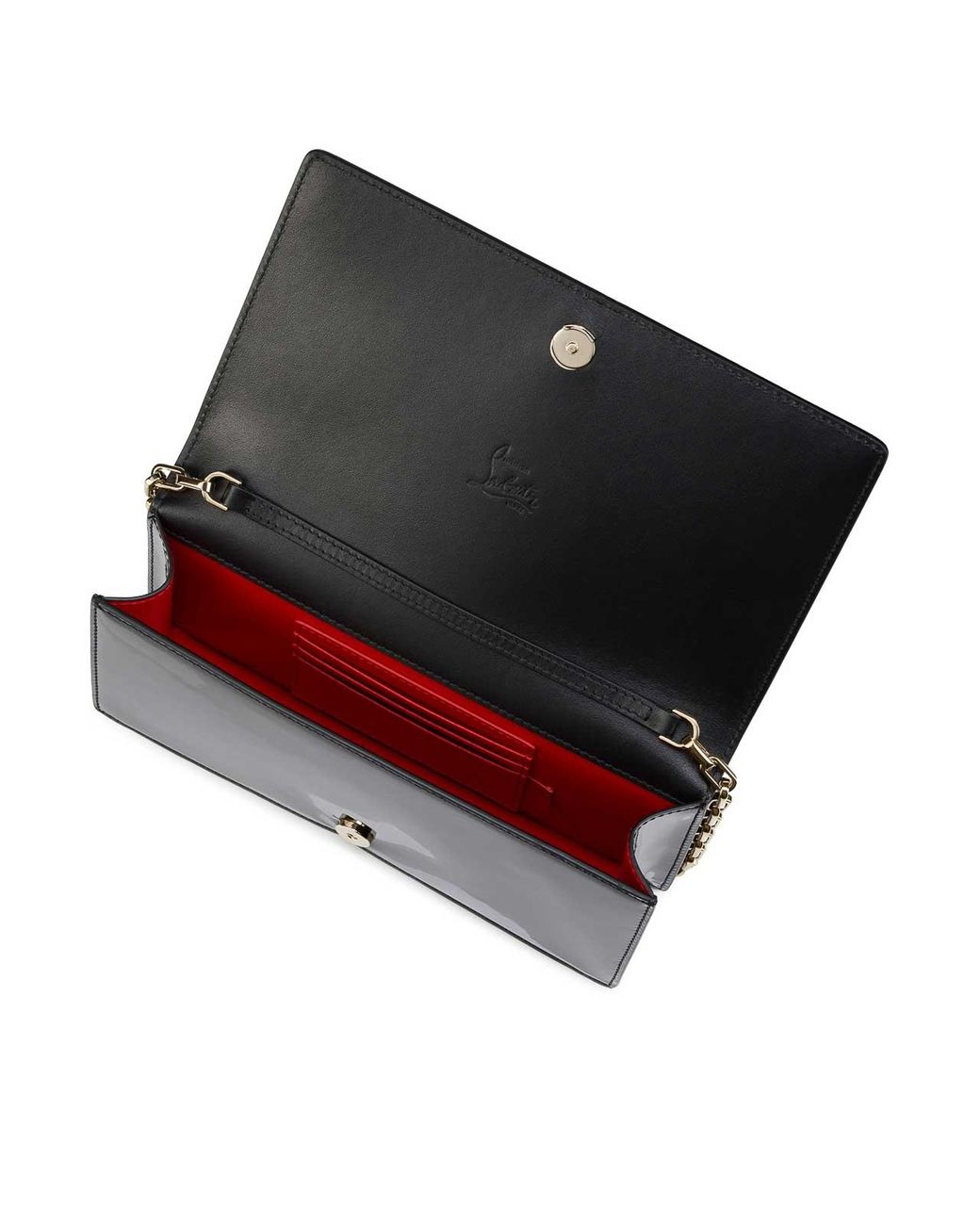 Christian Louboutin Black Bettina Patent Calfskin Clutch