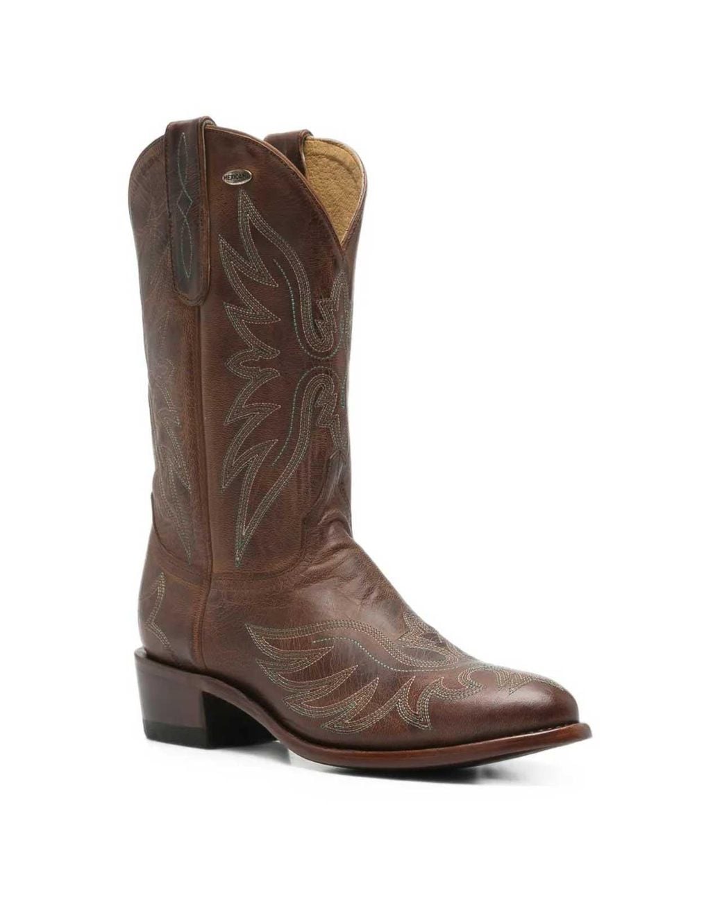 Mexicana Brown Embroidered Ankle Boots