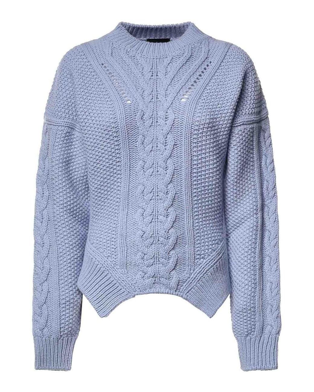 Dondup Blue Wool Sweater