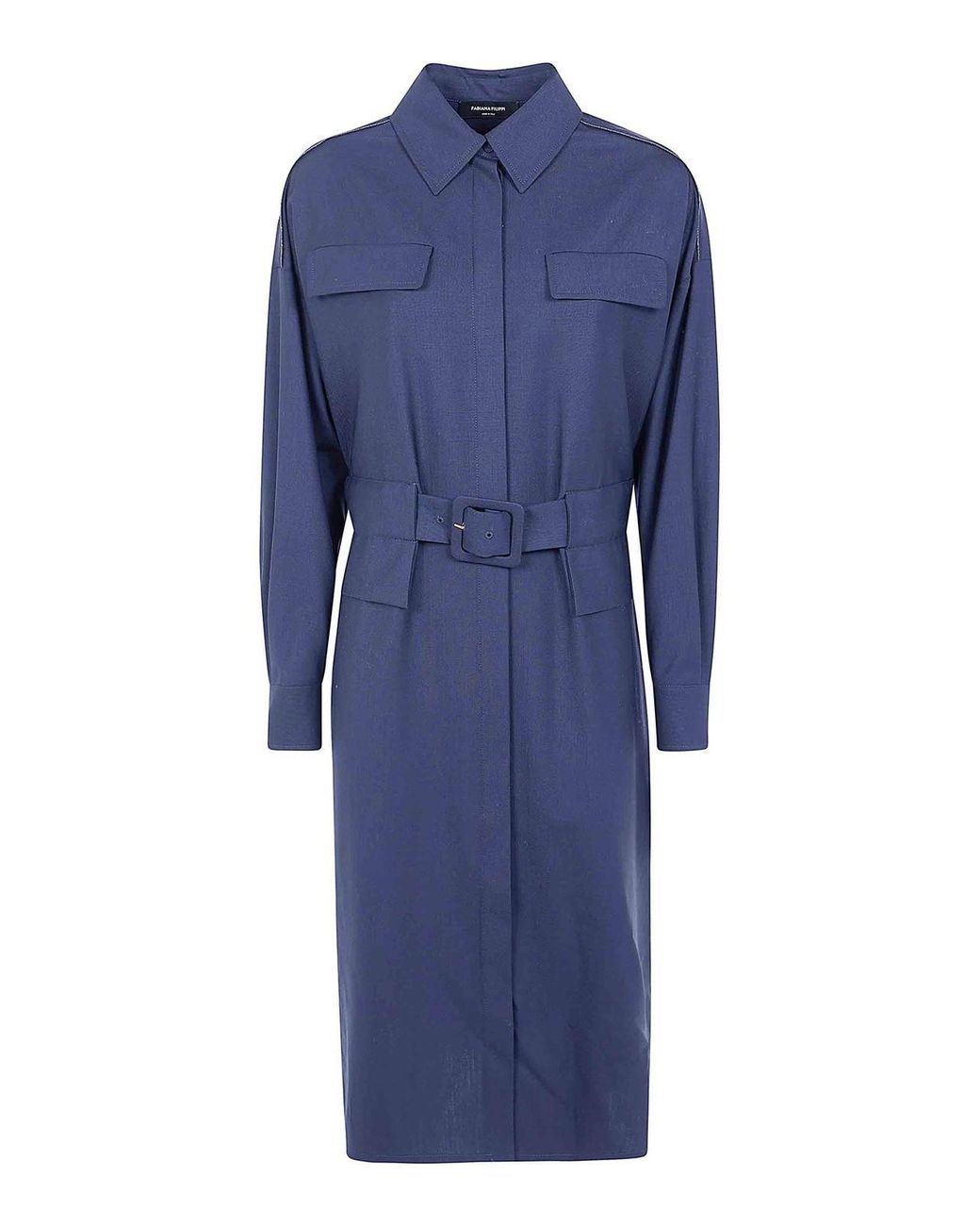 Fabiana Filippi Blue Dress With Belt