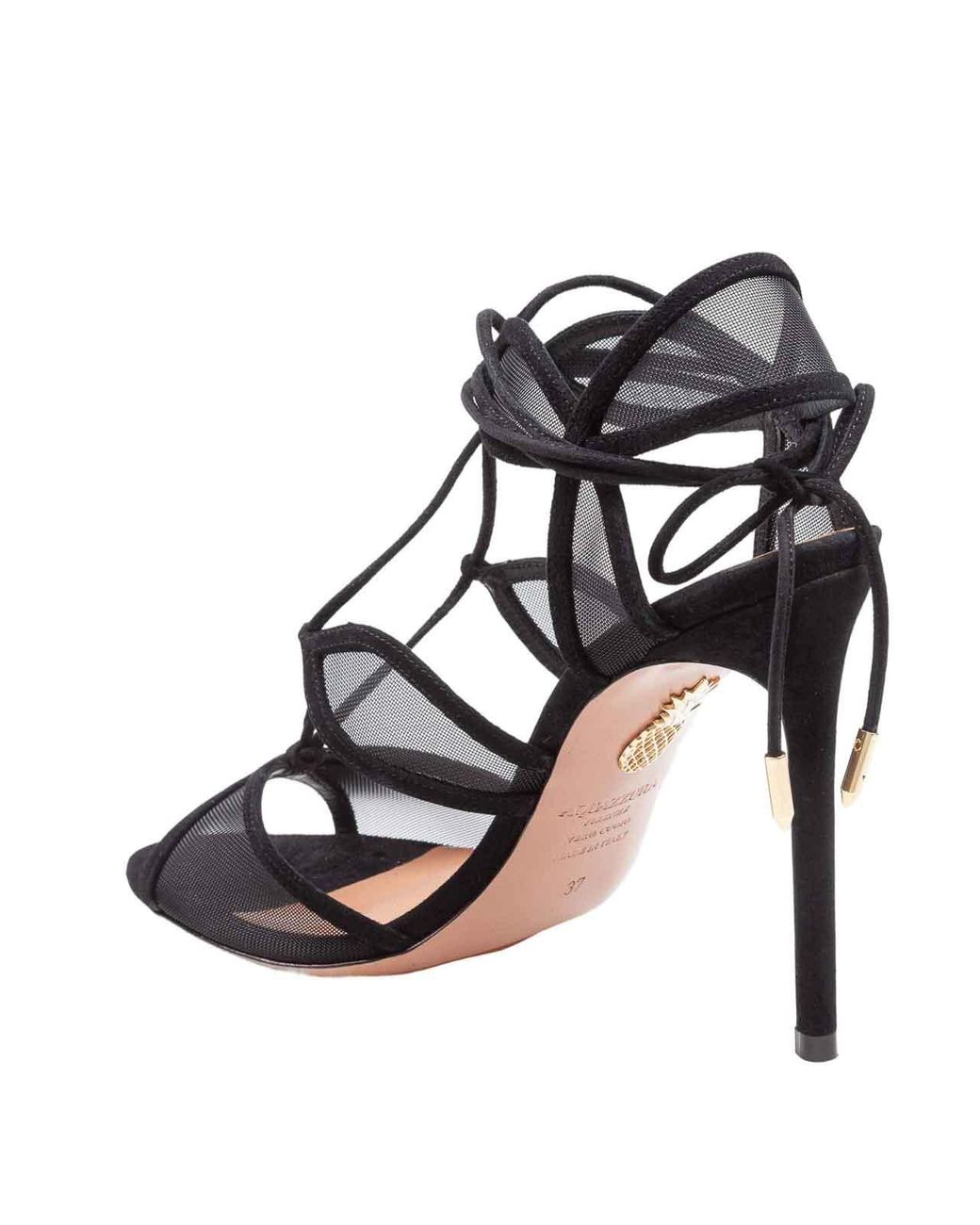 Aquazzura Black Fatal Attraction 105 Sandals