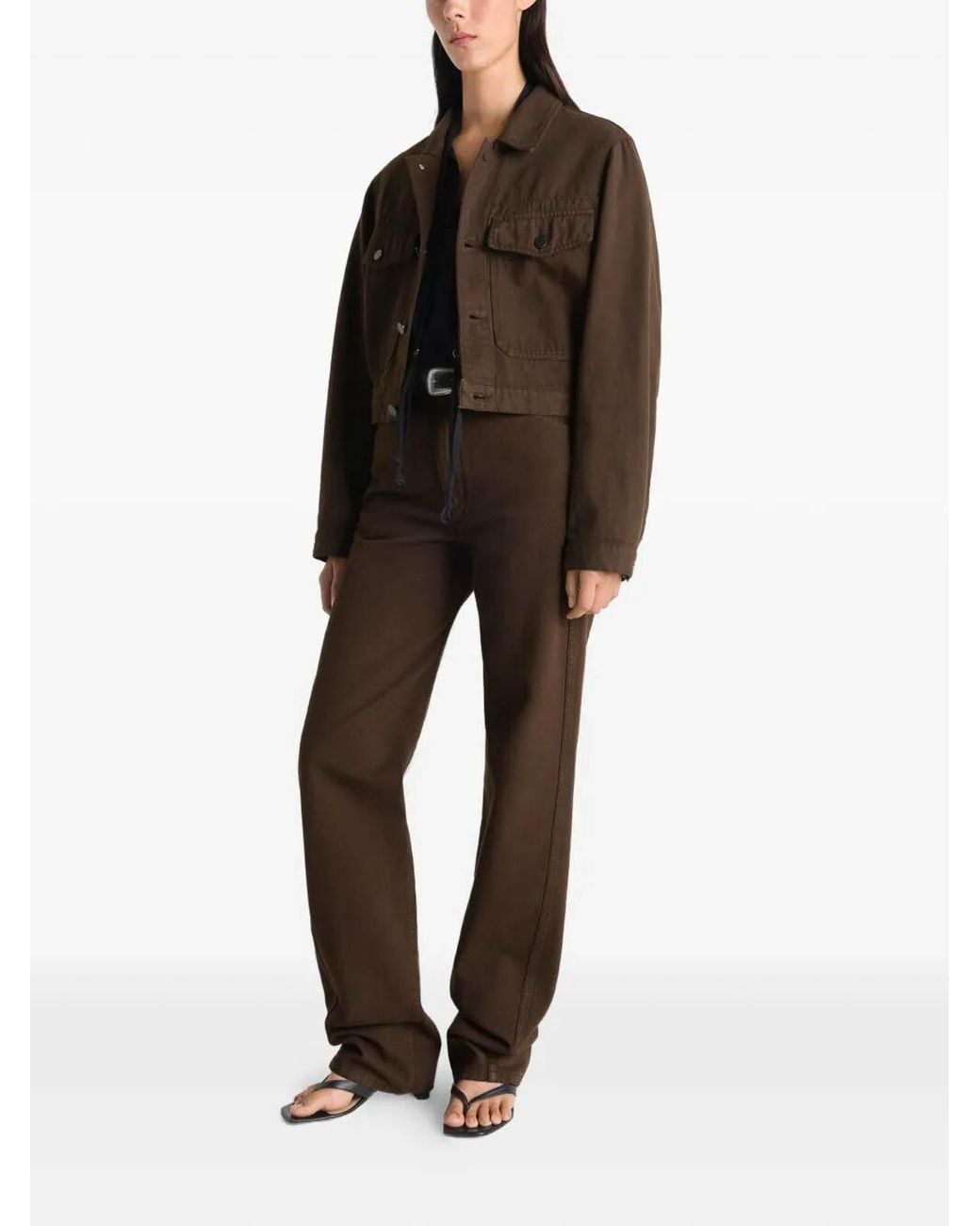Lemaire Brown Five Pockets Twisted Pants