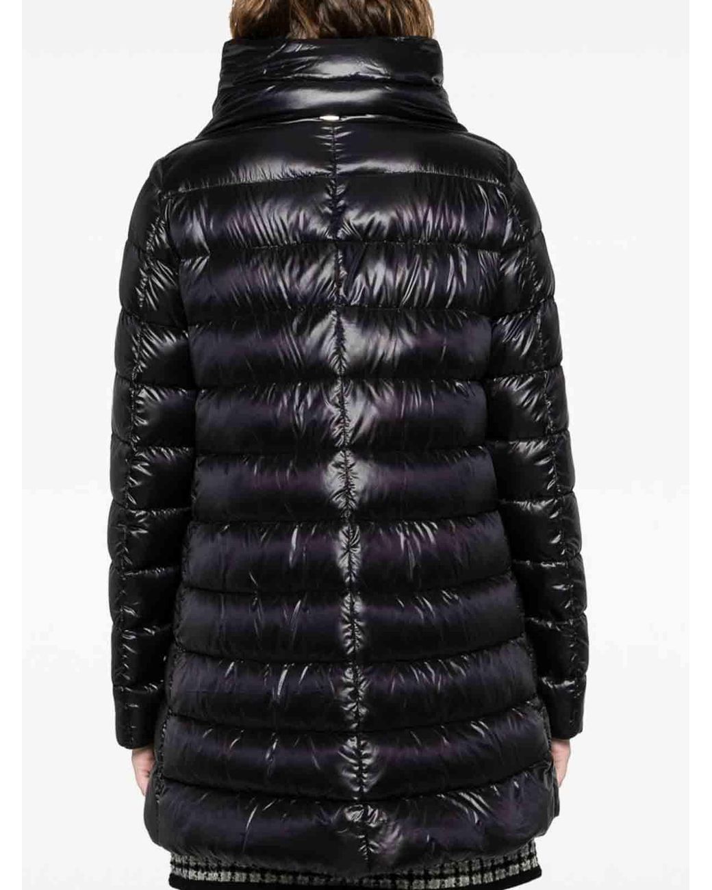 Herno Black Down Jacket Amelia Tech Fabric Polyamide Puffer
