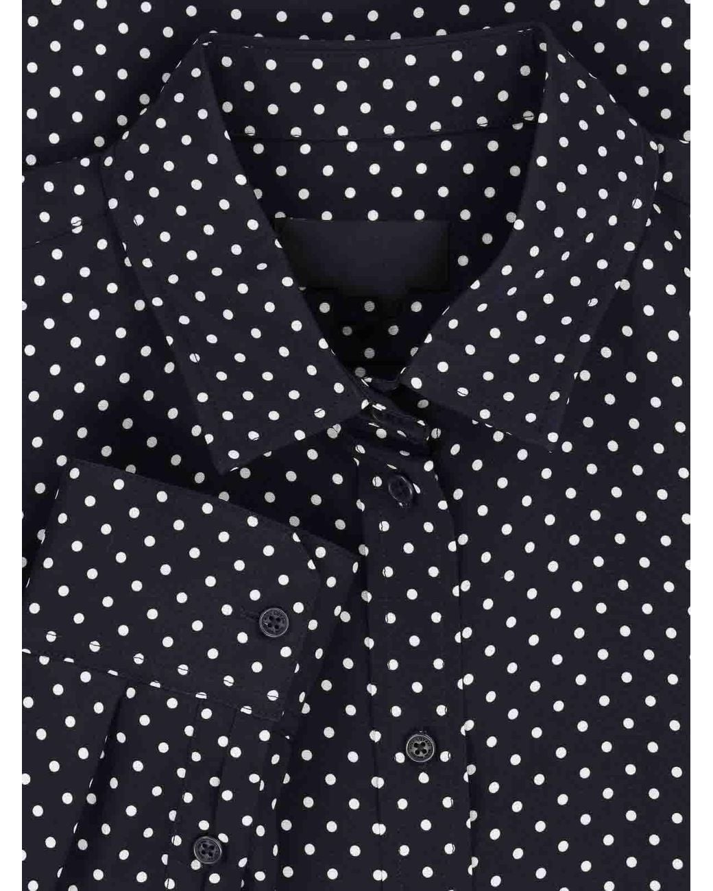 Nili Lotan Blue Silk Polka Dot Shirt