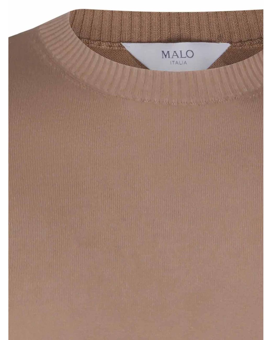 Malo Brown Cotton Round Neck for men