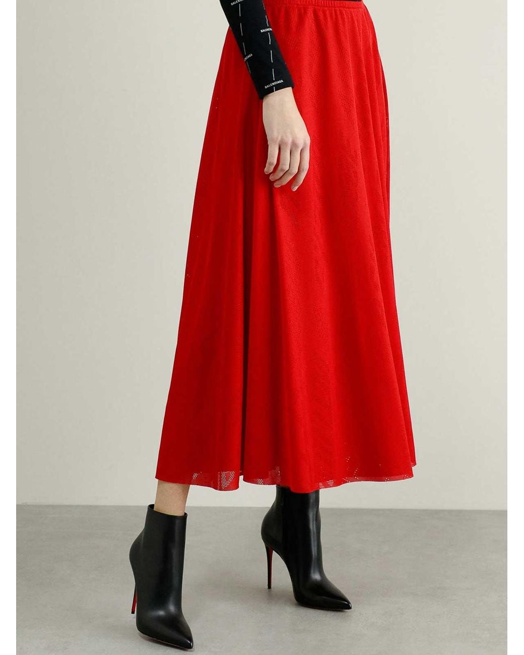 Balenciaga Red Stretch-Rock