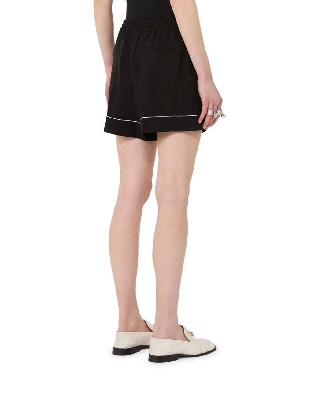 Sportmax Blue Satin Jogger Shorts