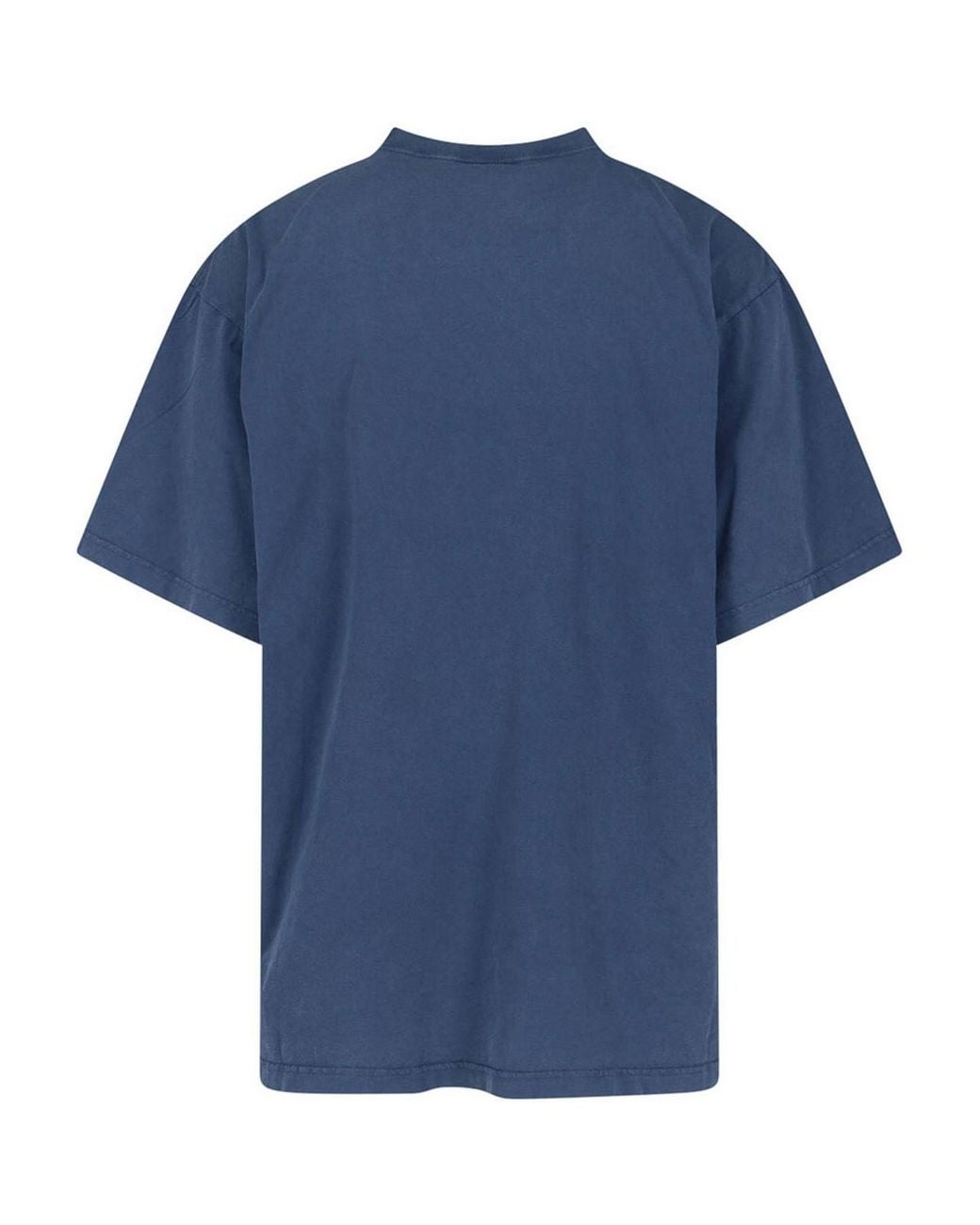 Balenciaga Blue Logo T-Shirt for men