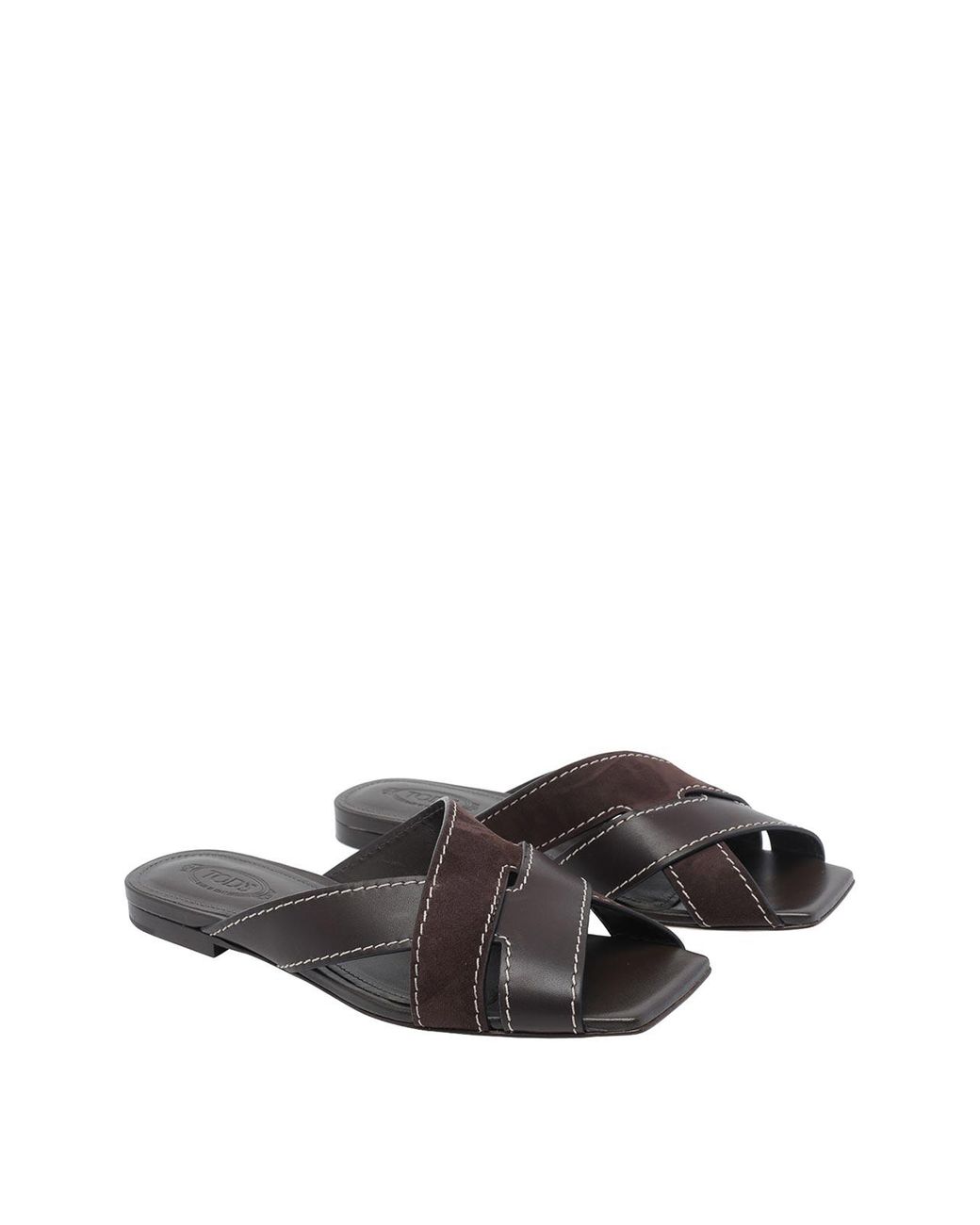 Tod's Black Flat Sandals